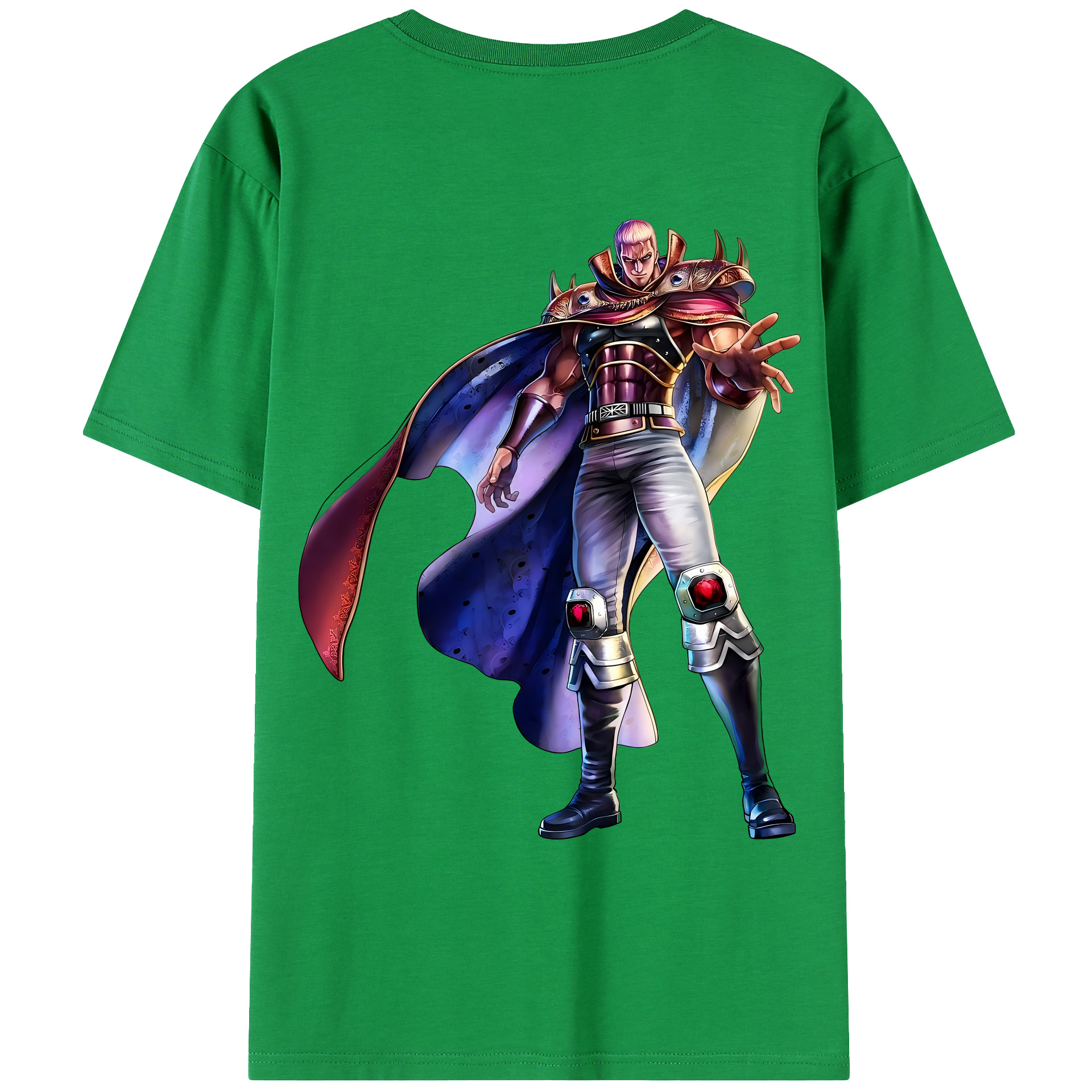 （画像用） 北斗の拳 Fist of the North Star 綿100％ メンズ半袖Tシャツ（バックプリント） 通気性