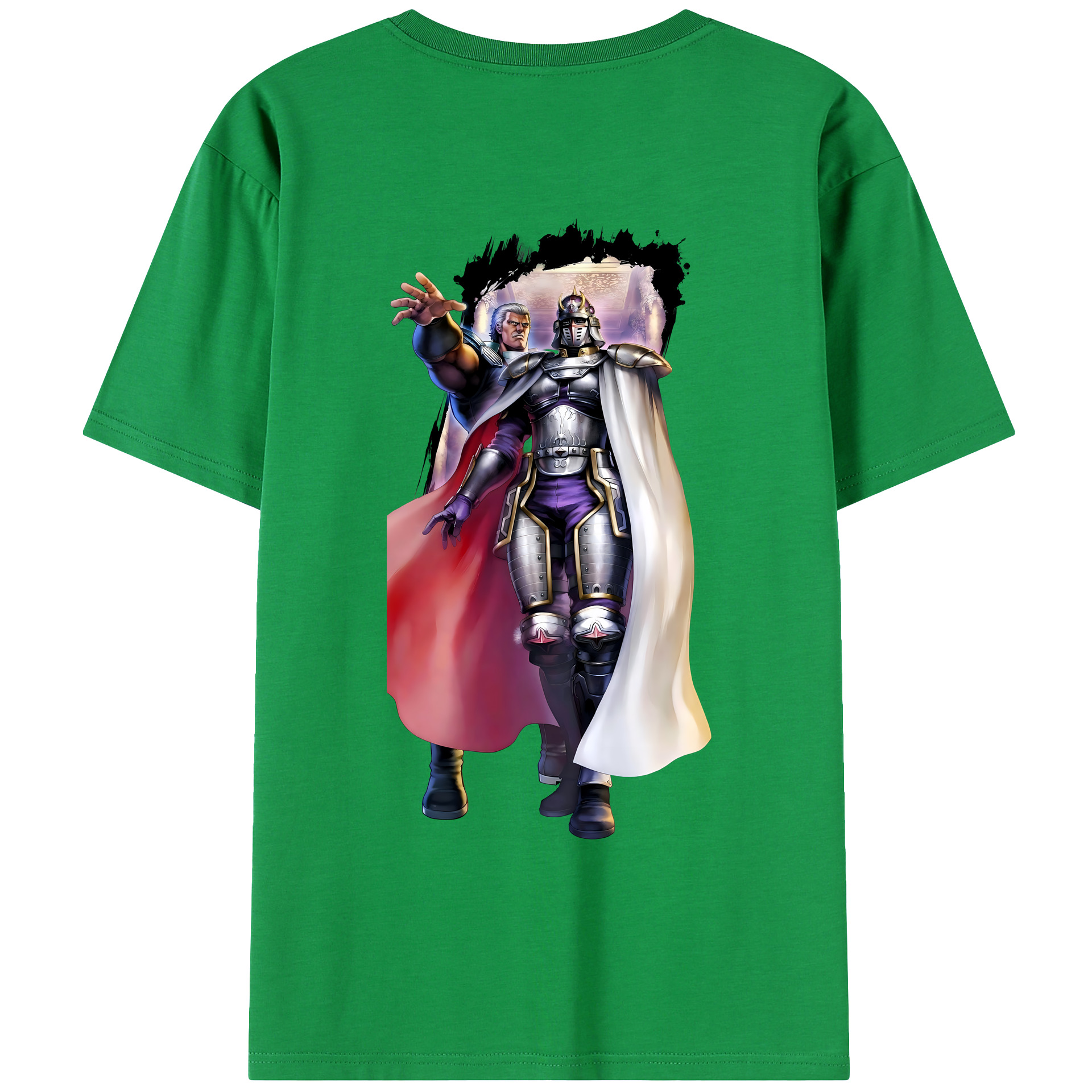 （画像用） 北斗の拳 Fist of the North Star 綿100％ メンズ半袖Tシャツ（バックプリント） 通気性