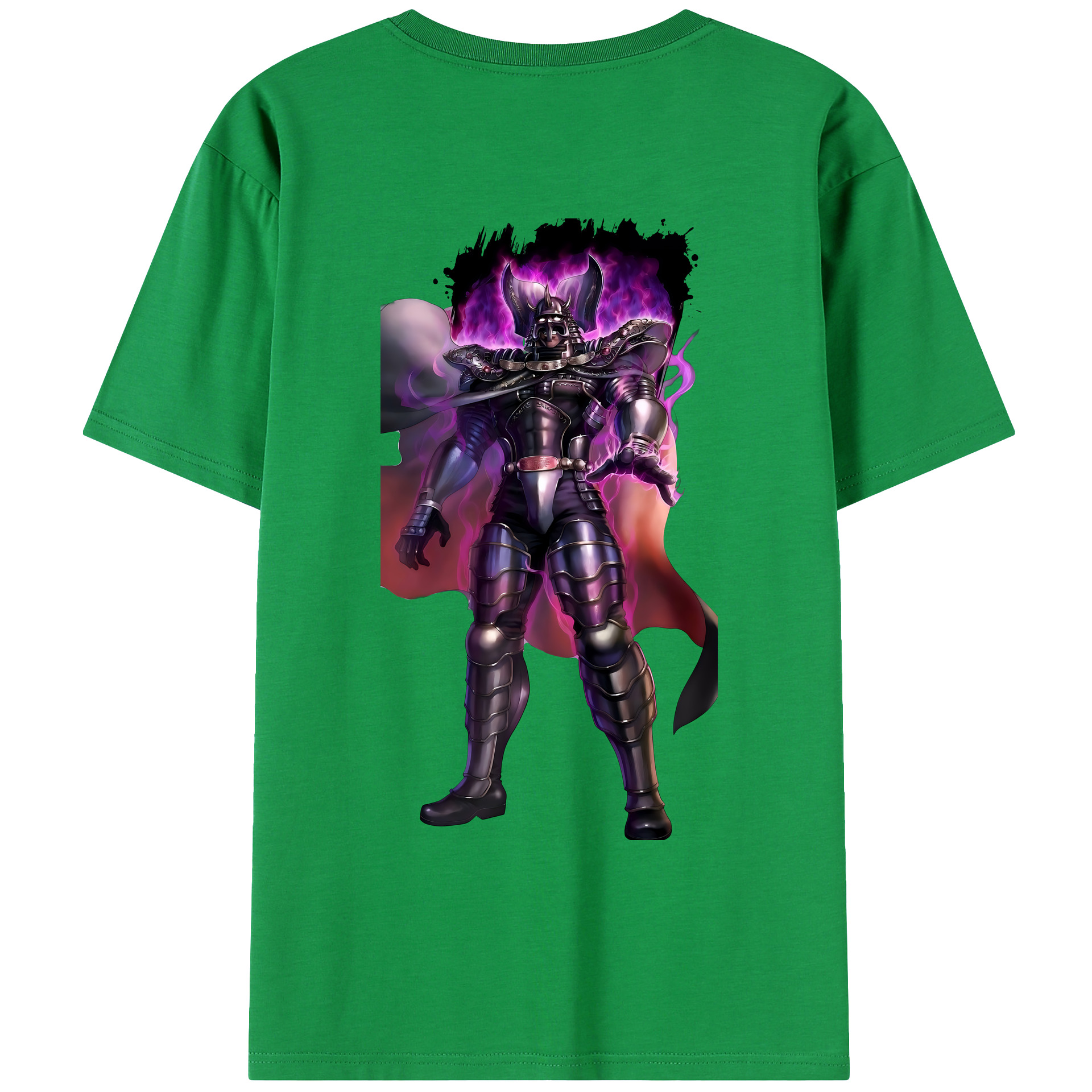 （画像用） 北斗の拳 Fist of the North Star 綿100％ メンズ半袖Tシャツ（バックプリント） 通気性