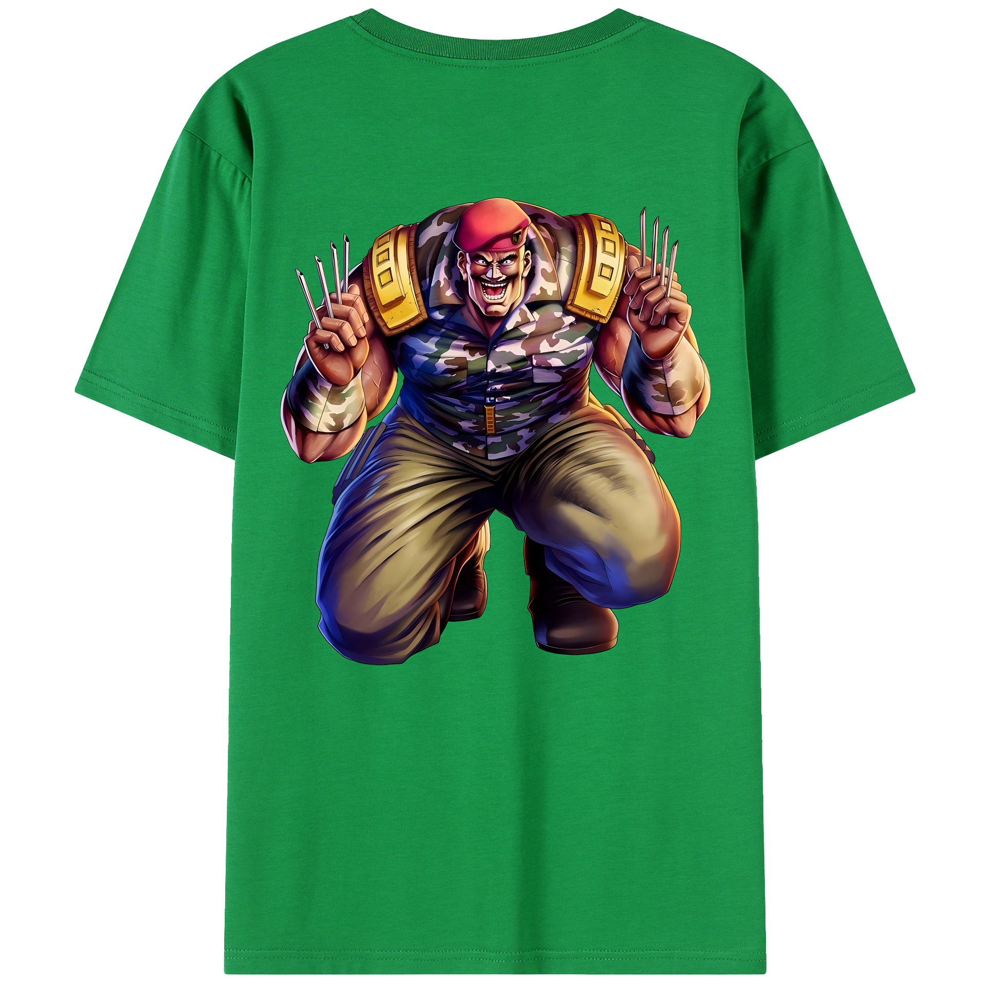（画像用） 北斗の拳 Fist of the North Star 綿100％ メンズ半袖Tシャツ（バックプリント） 通気性
