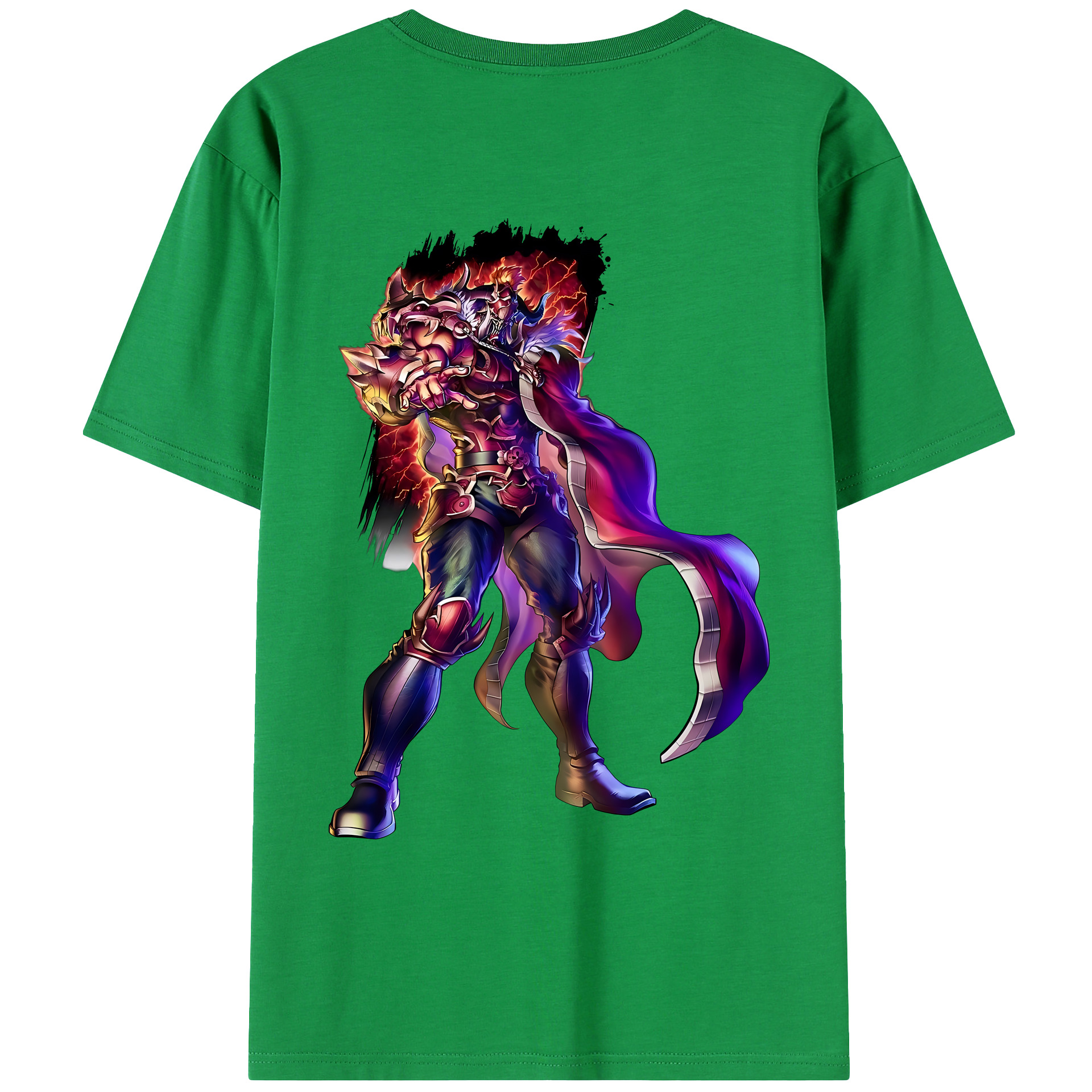 （画像用） 北斗の拳 Fist of the North Star 綿100％ メンズ半袖Tシャツ（バックプリント） 通気性