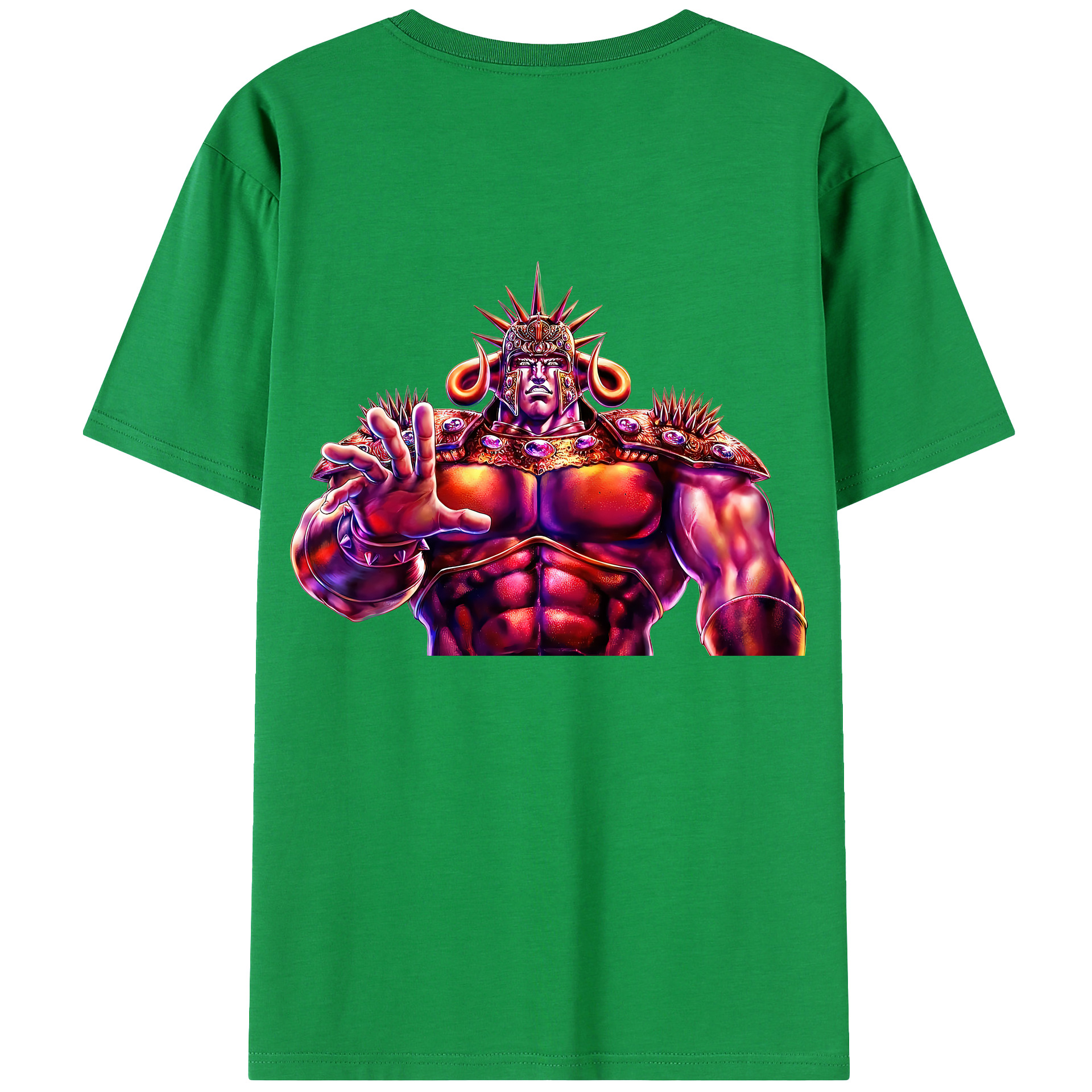 （画像用） 北斗の拳 Fist of the North Star 綿100％ メンズ半袖Tシャツ（バックプリント） 通気性