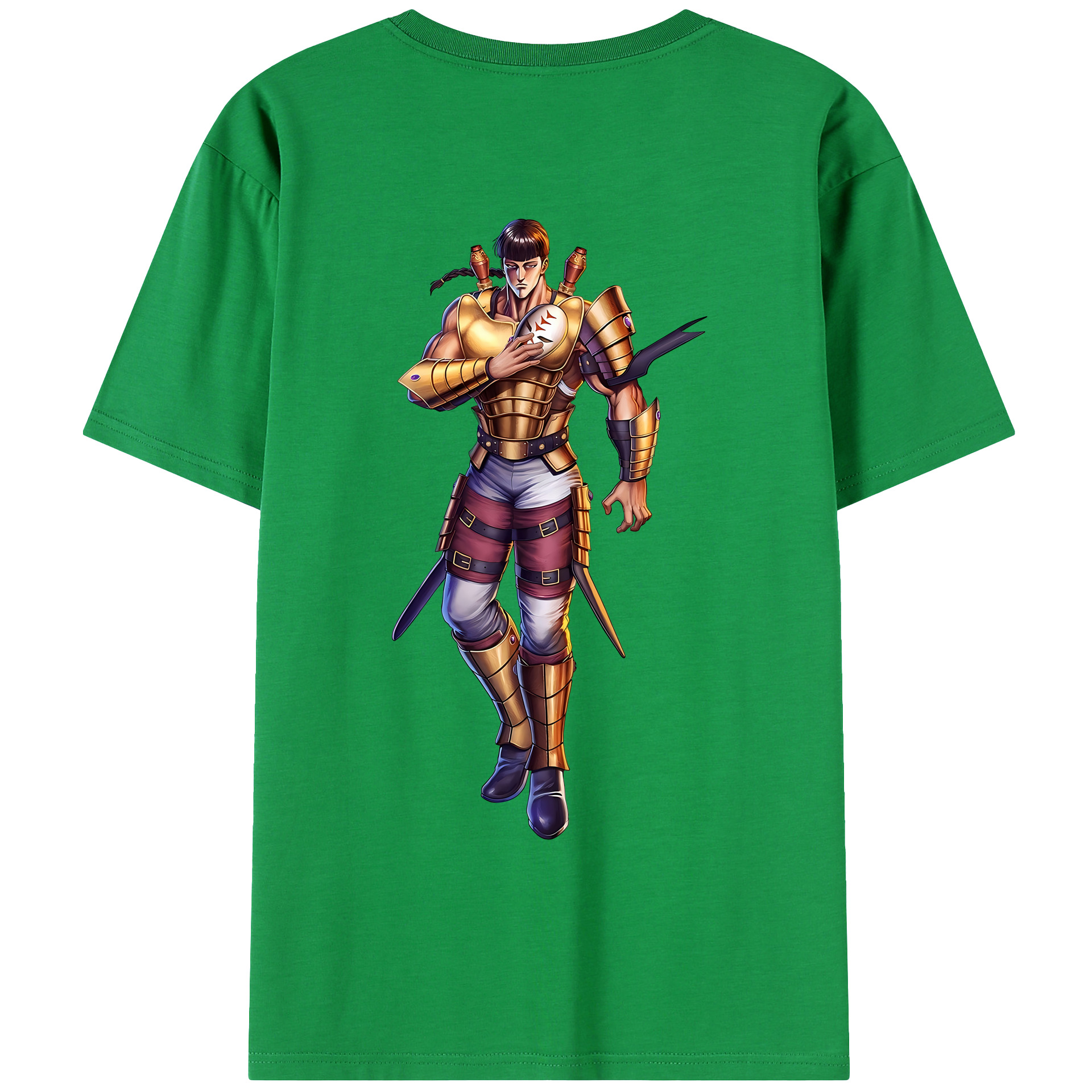 （画像用） 北斗の拳 Fist of the North Star 綿100％ メンズ半袖Tシャツ（バックプリント） 通気性