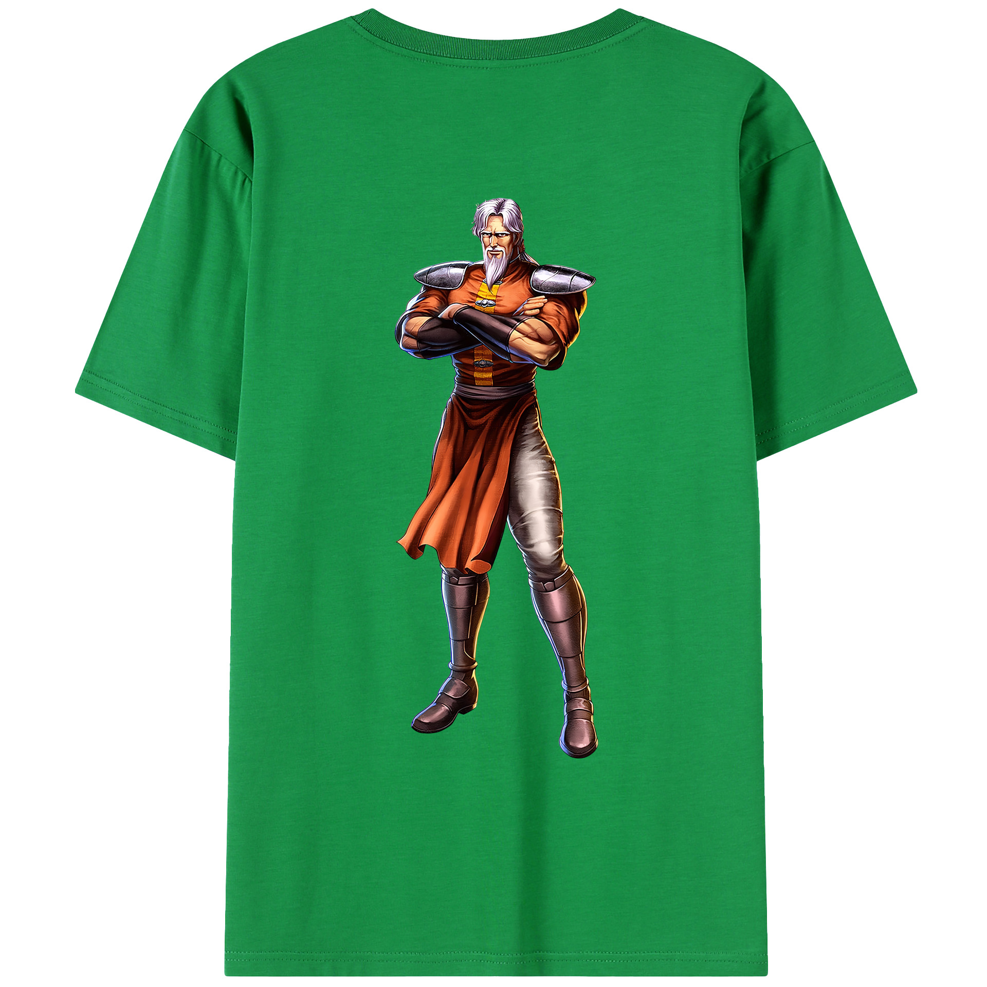 （画像用） 北斗の拳 Fist of the North Star 綿100％ メンズ半袖Tシャツ（バックプリント） 通気性