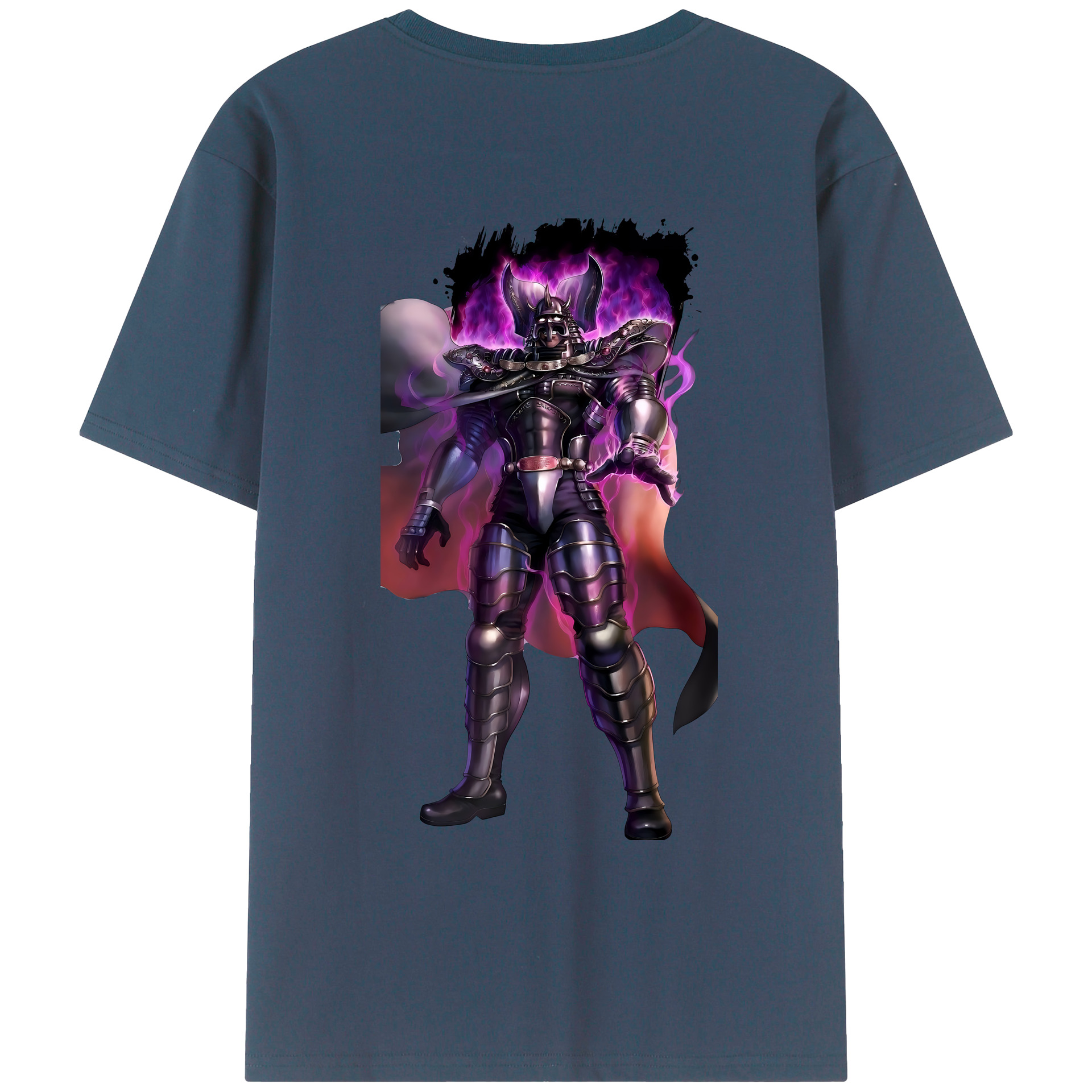 （画像用） 北斗の拳 Fist of the North Star 綿100％ メンズ半袖Tシャツ（バックプリント） 通気性