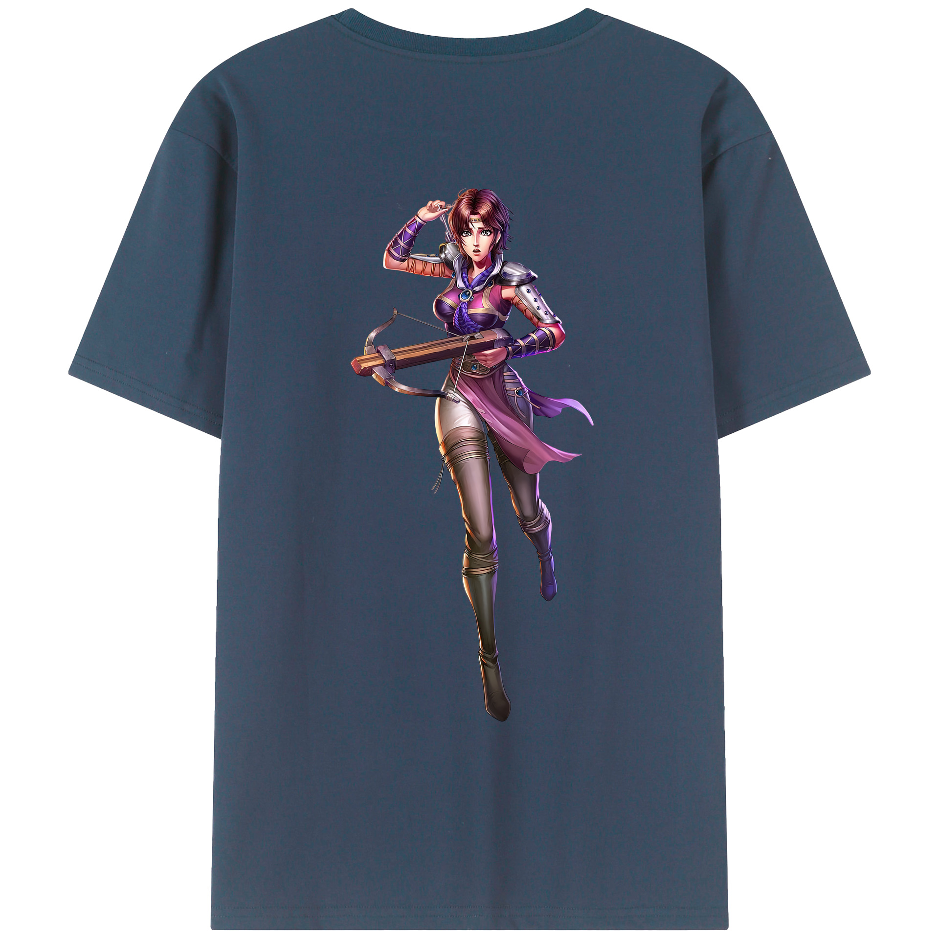 （画像用） 北斗の拳 Fist of the North Star 綿100％ メンズ半袖Tシャツ（バックプリント） 通気性