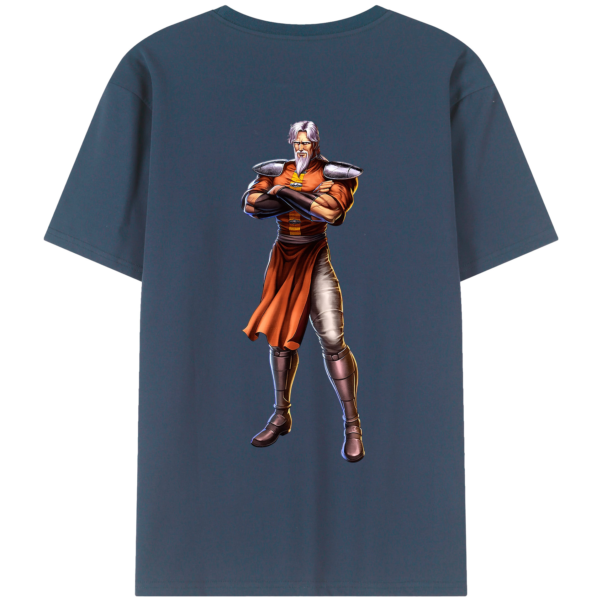 （画像用） 北斗の拳 Fist of the North Star 綿100％ メンズ半袖Tシャツ（バックプリント） 通気性