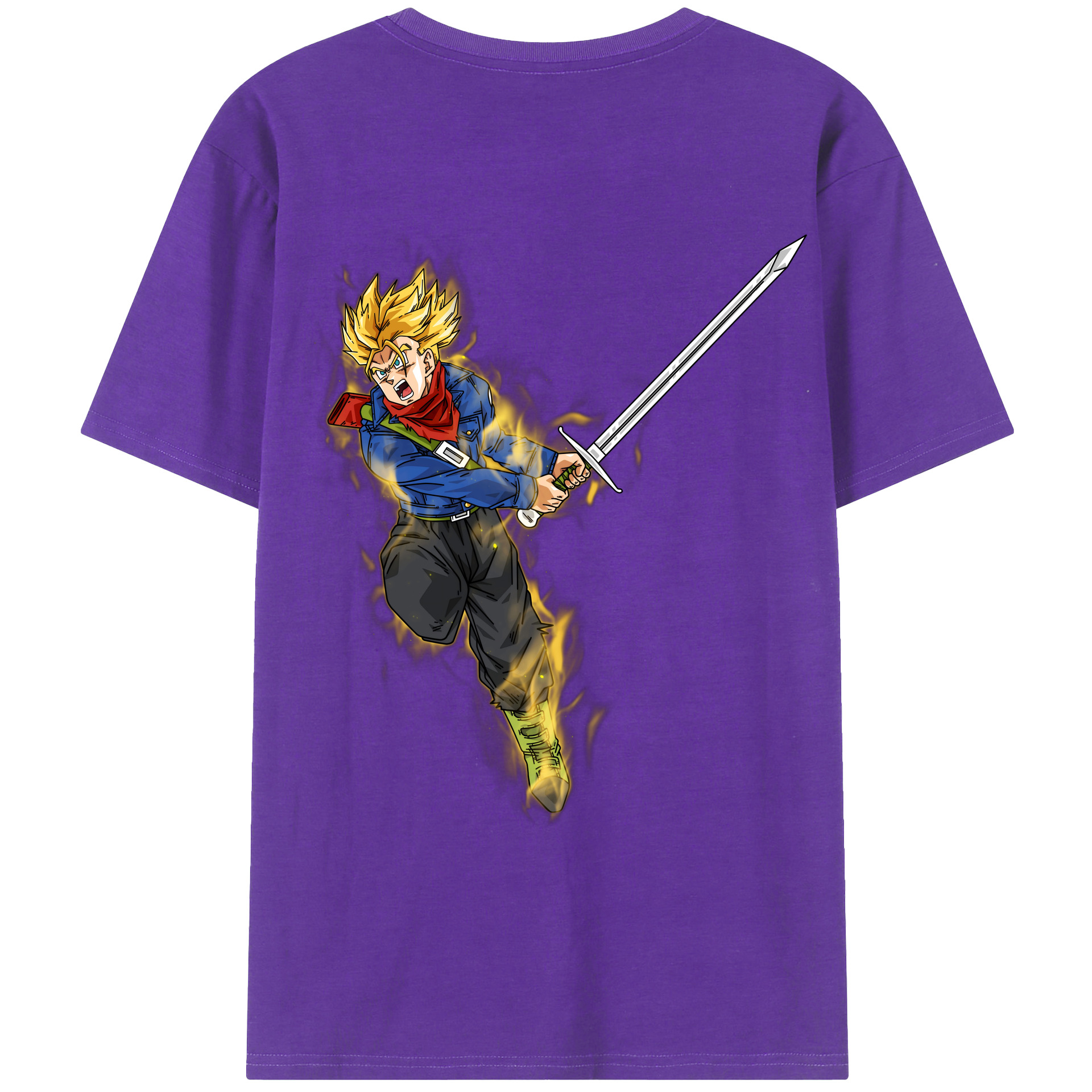 （画像用） 北斗の拳 Fist of the North Star 綿100％ メンズ半袖Tシャツ（バックプリント） 通気性