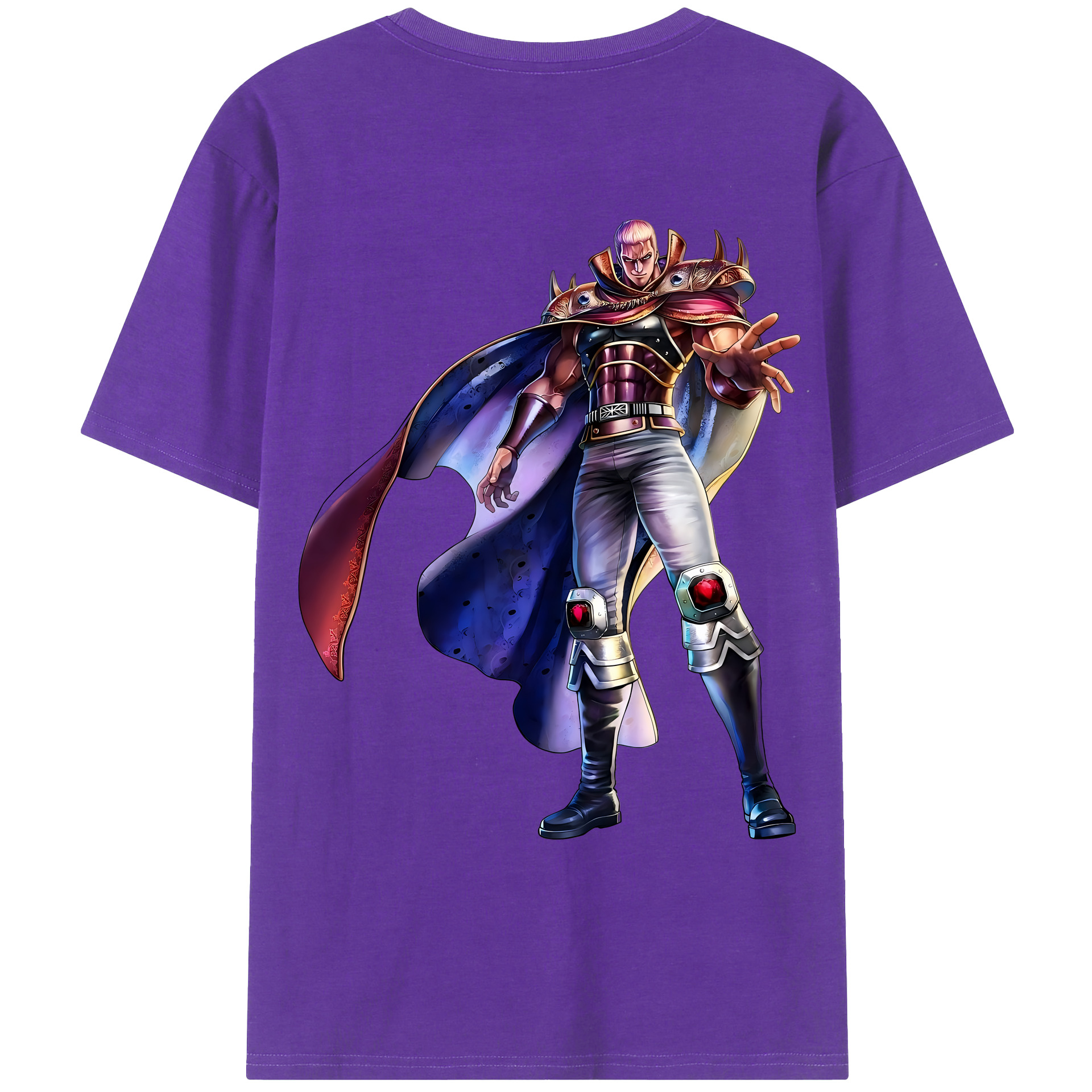 （画像用） 北斗の拳 Fist of the North Star 綿100％ メンズ半袖Tシャツ（バックプリント） 通気性