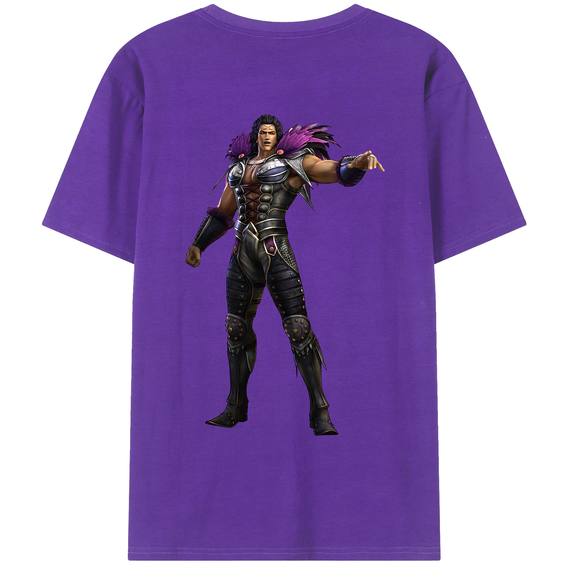 （画像用） 北斗の拳 Fist of the North Star 綿100％ メンズ半袖Tシャツ（バックプリント） 通気性