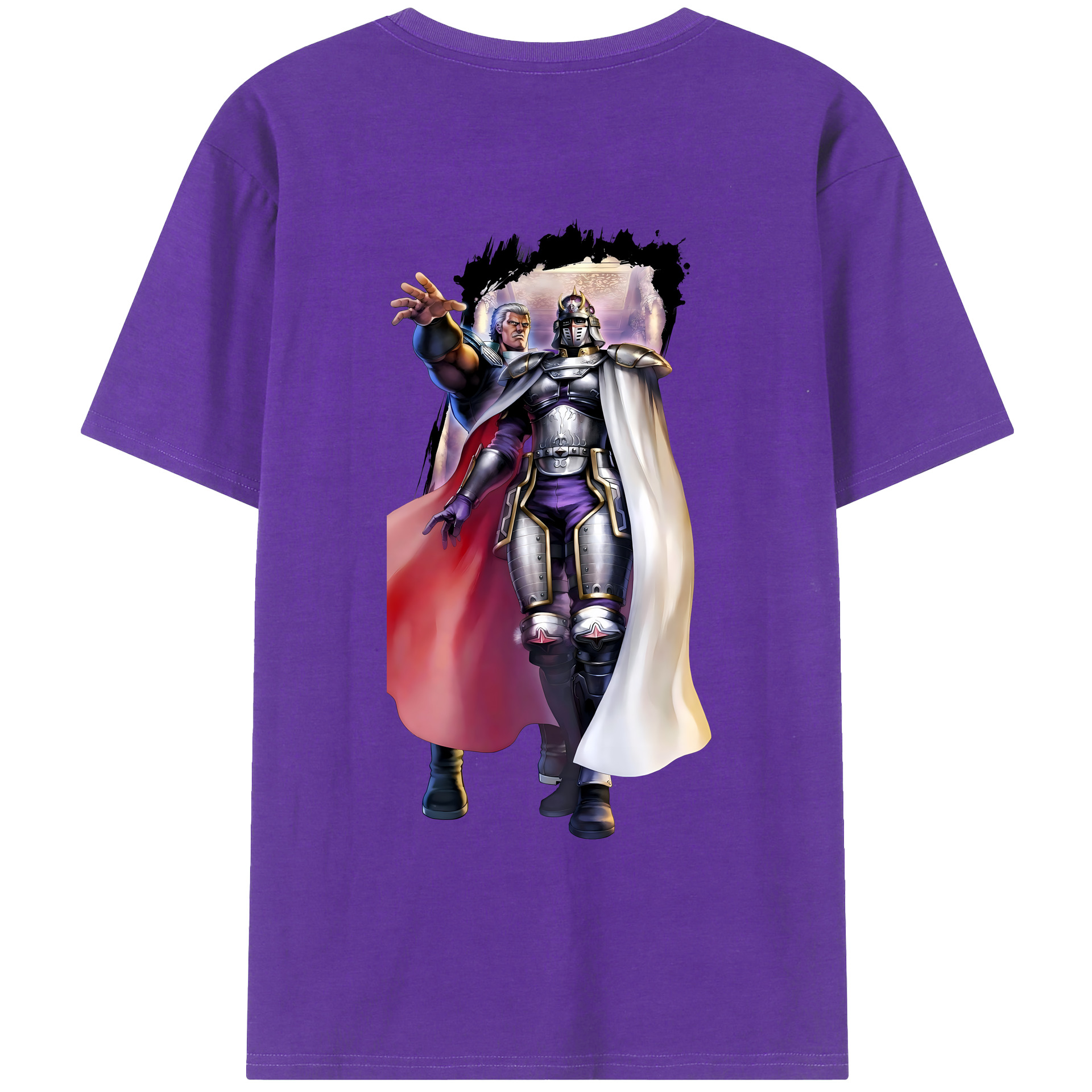 （画像用） 北斗の拳 Fist of the North Star 綿100％ メンズ半袖Tシャツ（バックプリント） 通気性