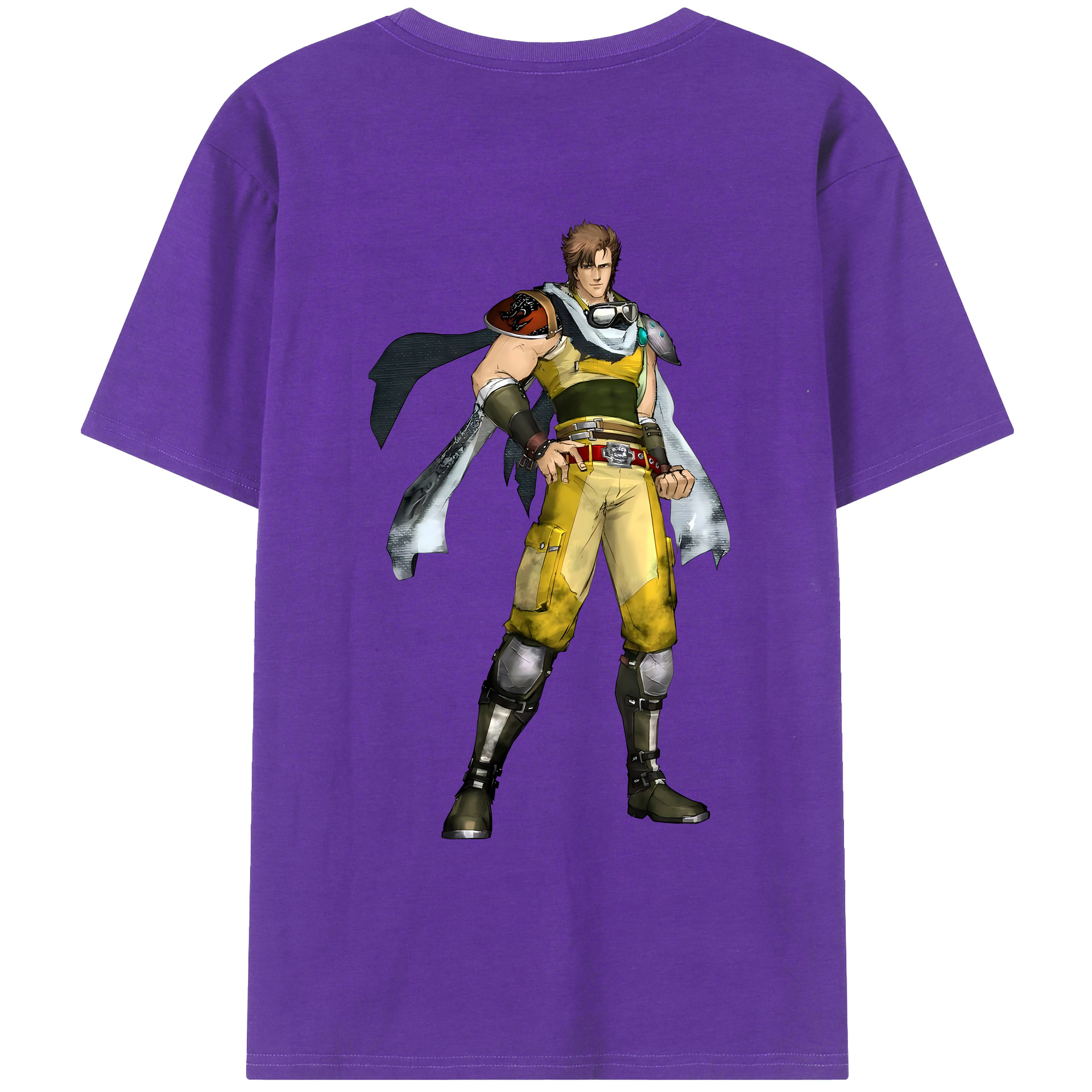 （画像用） 北斗の拳 Fist of the North Star 綿100％ メンズ半袖Tシャツ（バックプリント） 通気性