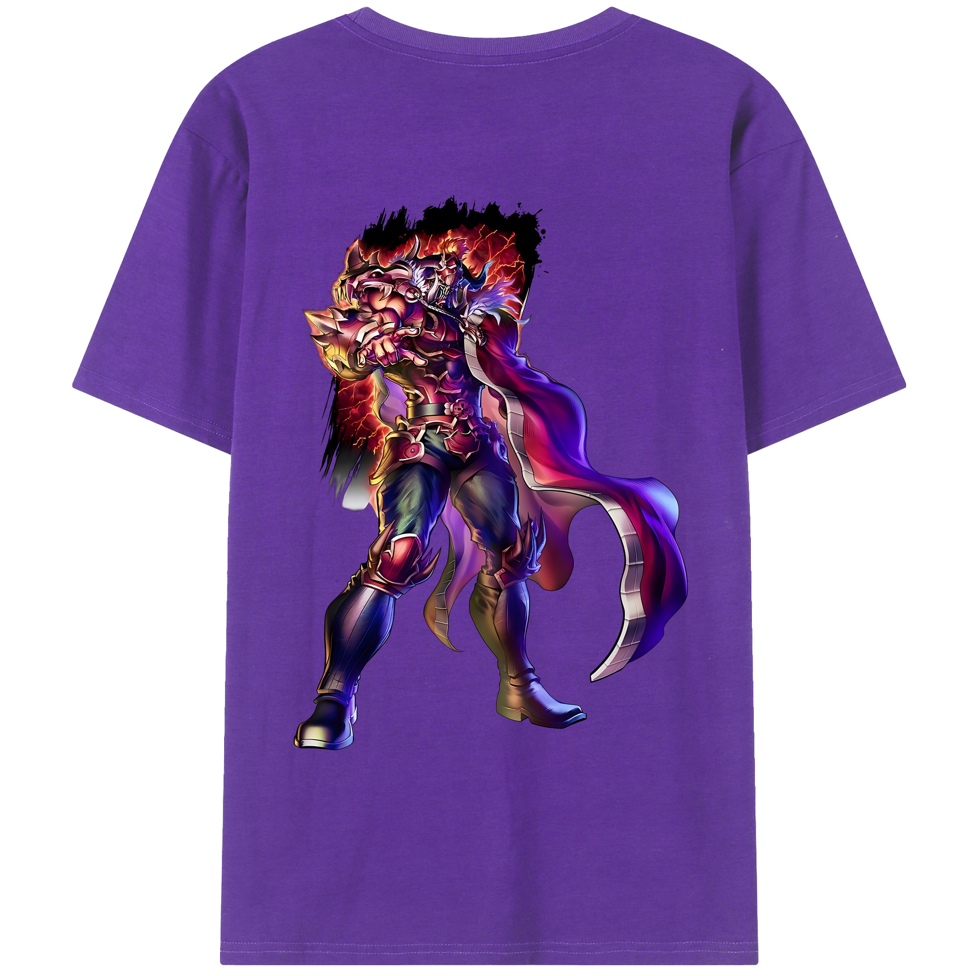 （画像用） 北斗の拳 Fist of the North Star 綿100％ メンズ半袖Tシャツ（バックプリント） 通気性