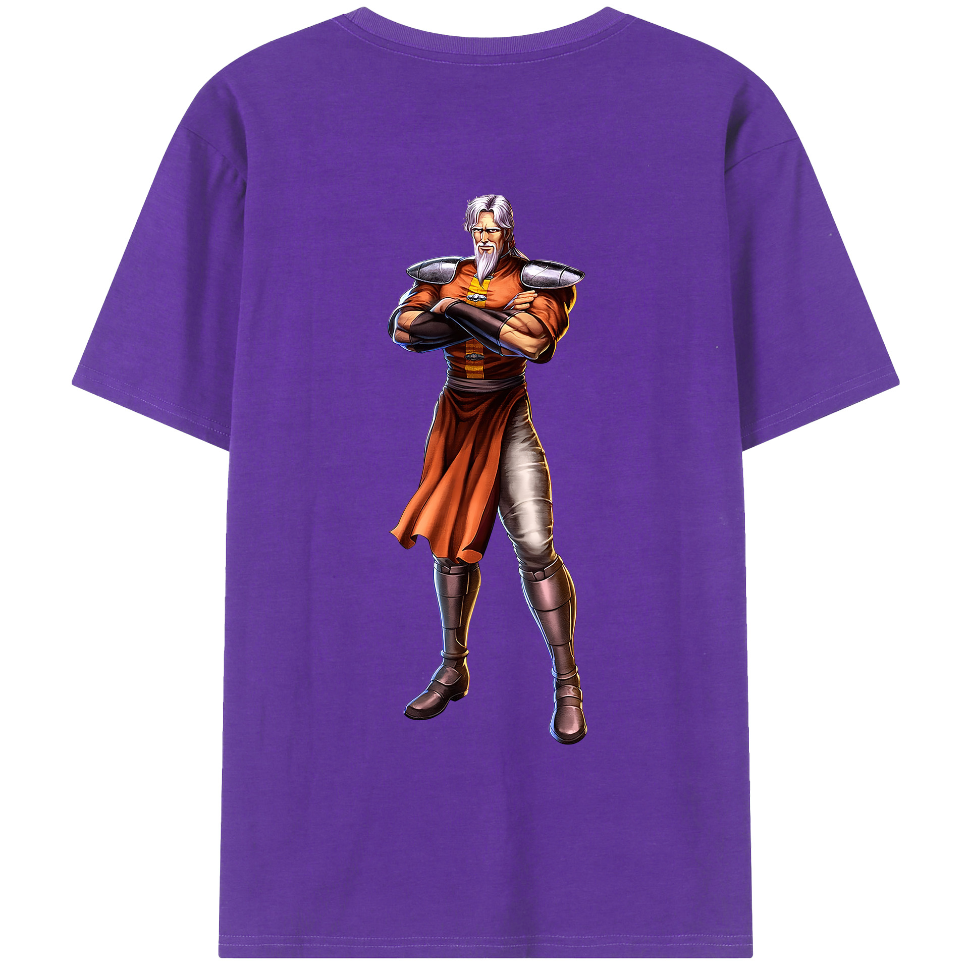 （画像用） 北斗の拳 Fist of the North Star 綿100％ メンズ半袖Tシャツ（バックプリント） 通気性