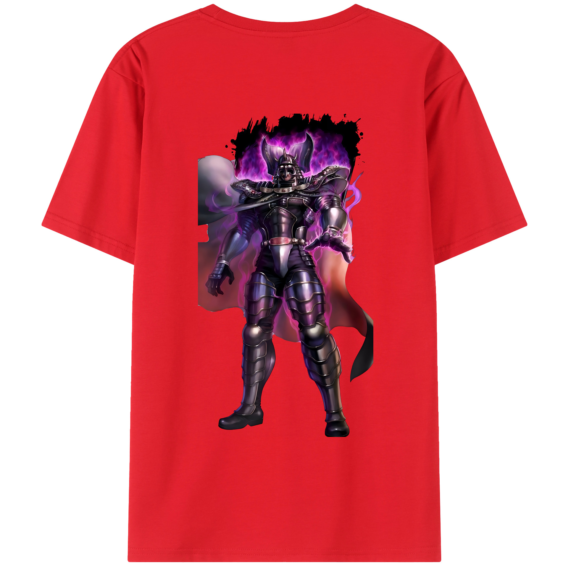 （画像用） 北斗の拳 Fist of the North Star 綿100％ メンズ半袖Tシャツ（バックプリント） 通気性