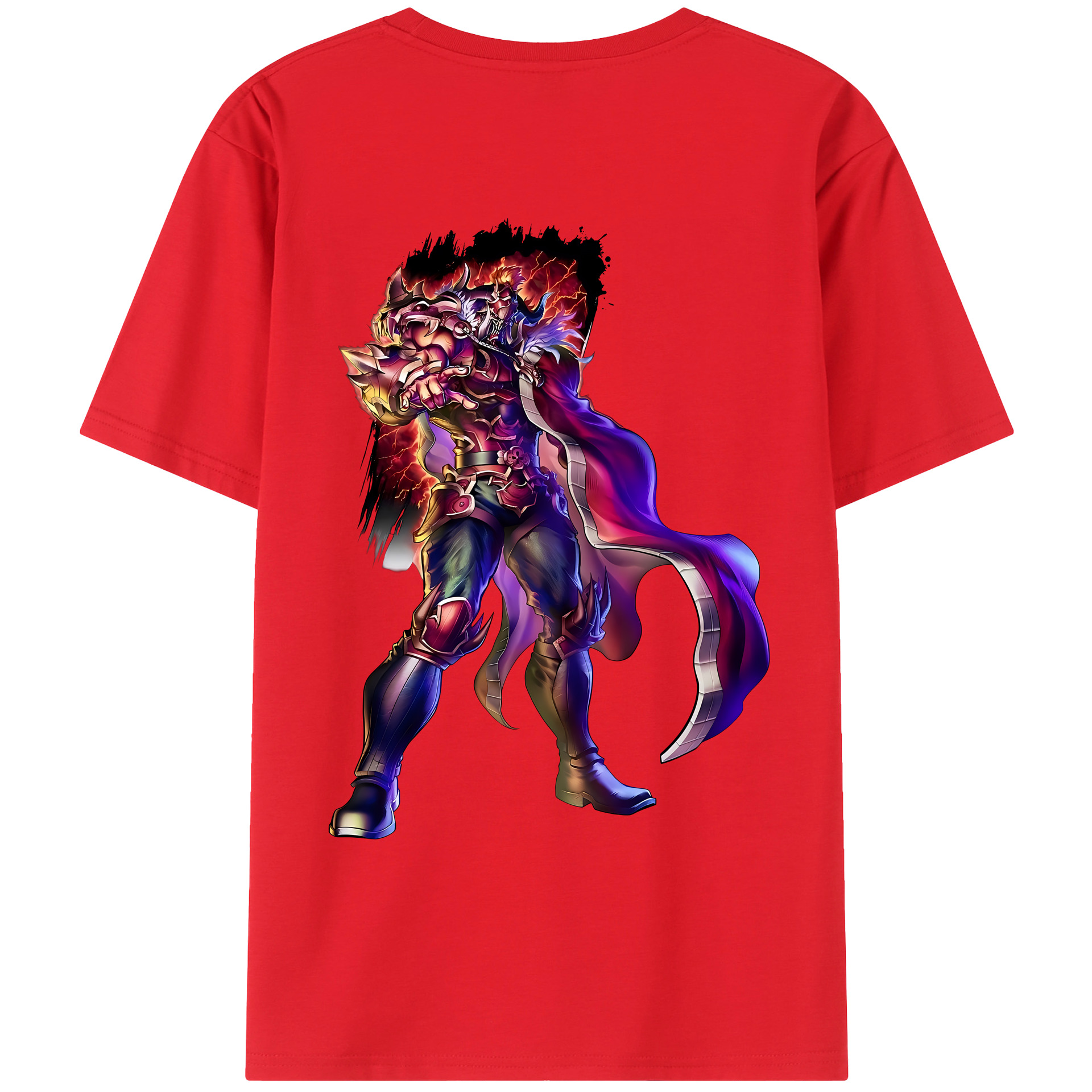 （画像用） 北斗の拳 Fist of the North Star 綿100％ メンズ半袖Tシャツ（バックプリント） 通気性