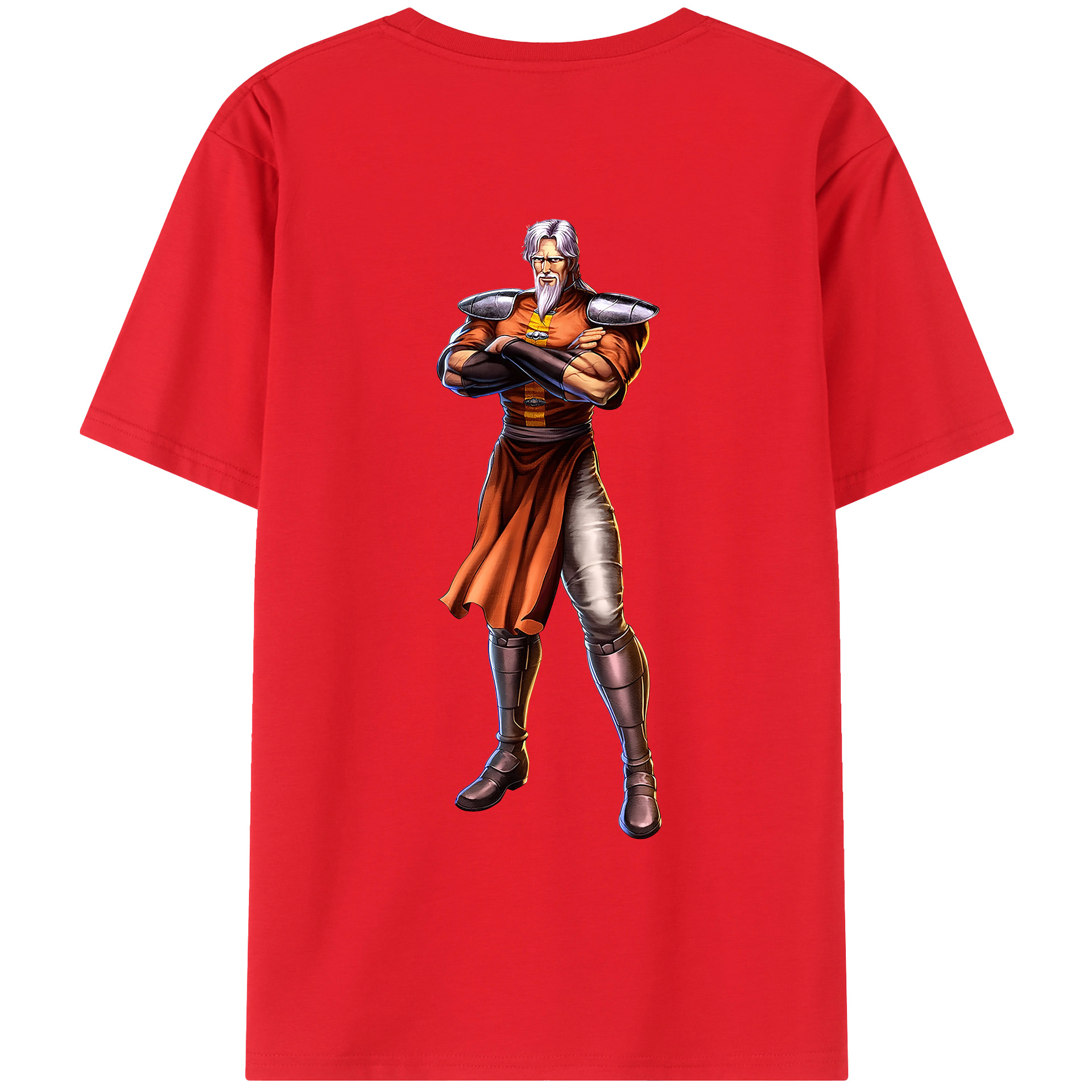 （画像用） 北斗の拳 Fist of the North Star 綿100％ メンズ半袖Tシャツ（バックプリント） 通気性
