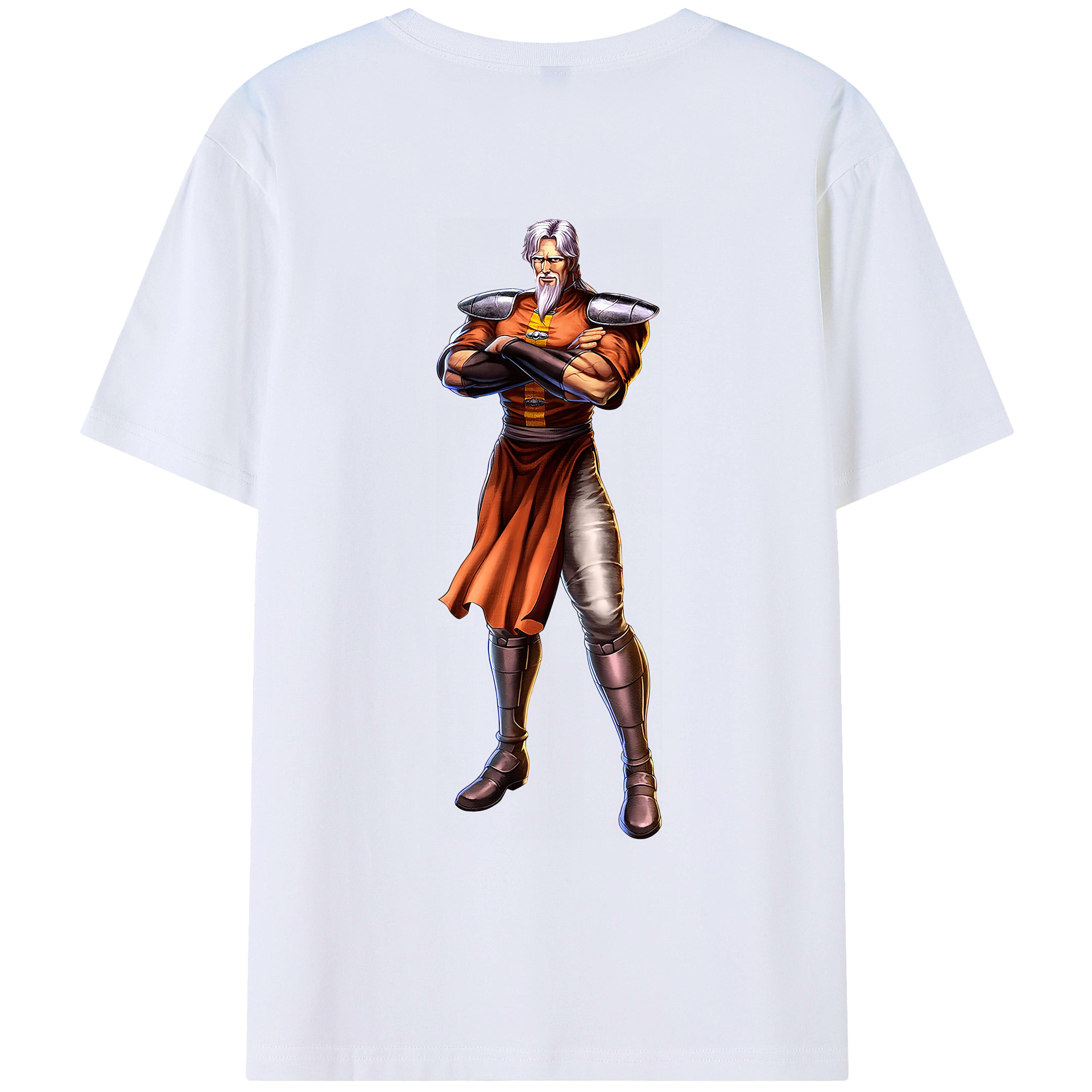 （画像用） 北斗の拳 Fist of the North Star 綿100％ メンズ半袖Tシャツ（バックプリント） 通気性