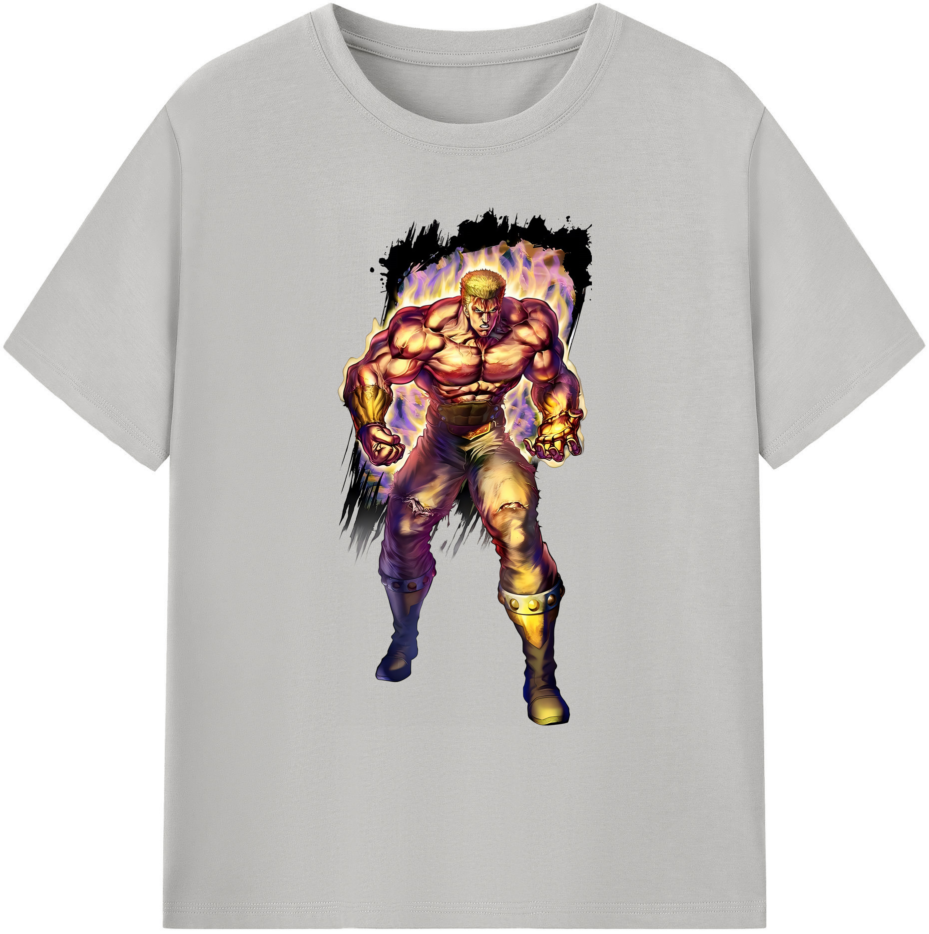 （画像用） 北斗の拳 Fist of the North Star 綿100％ メンズ半袖Tシャツ｜肌触りやわらか＆通気性