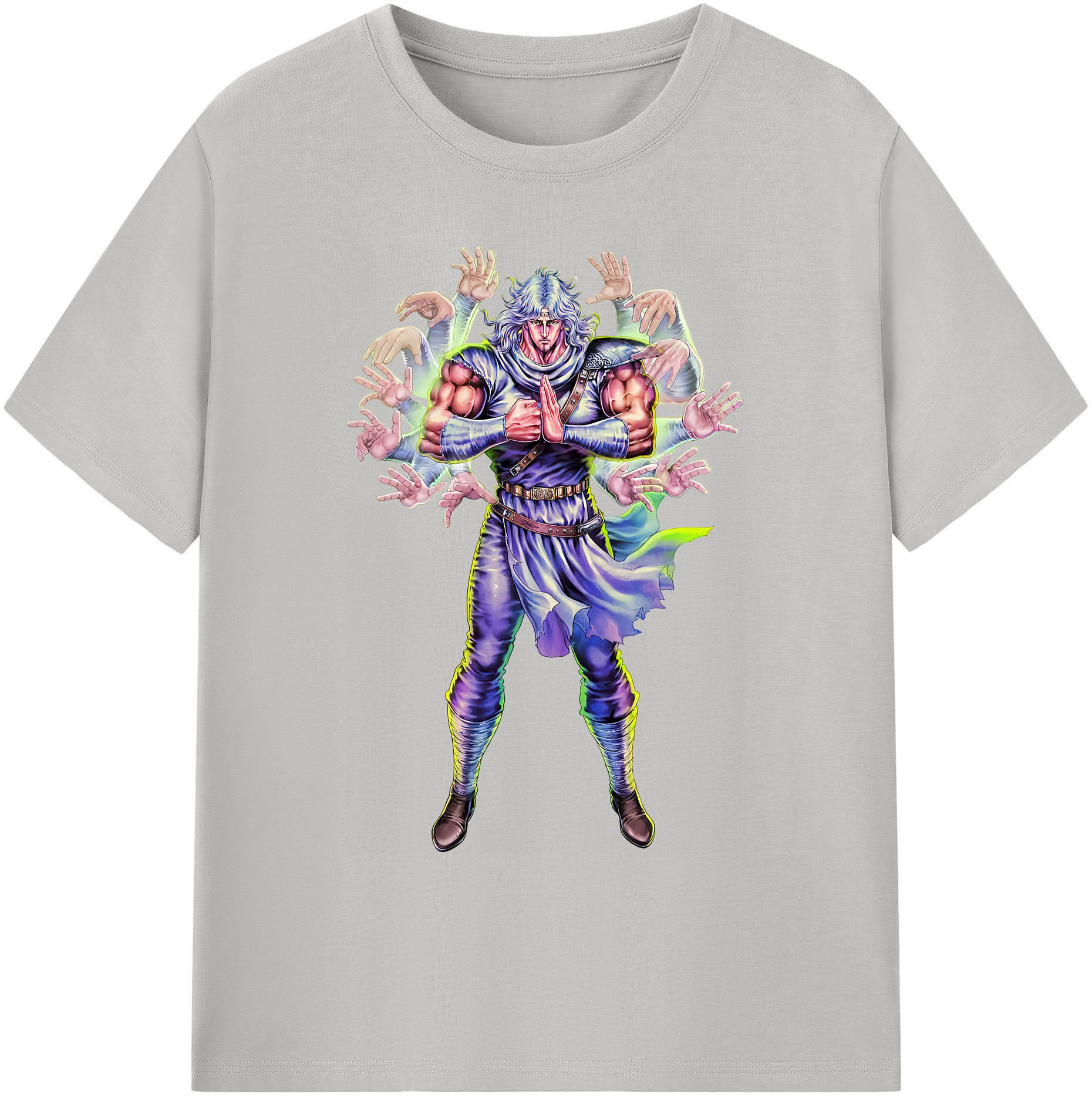 （画像用） 北斗の拳 Fist of the North Star 綿100％ メンズ半袖Tシャツ｜肌触りやわらか＆通気性