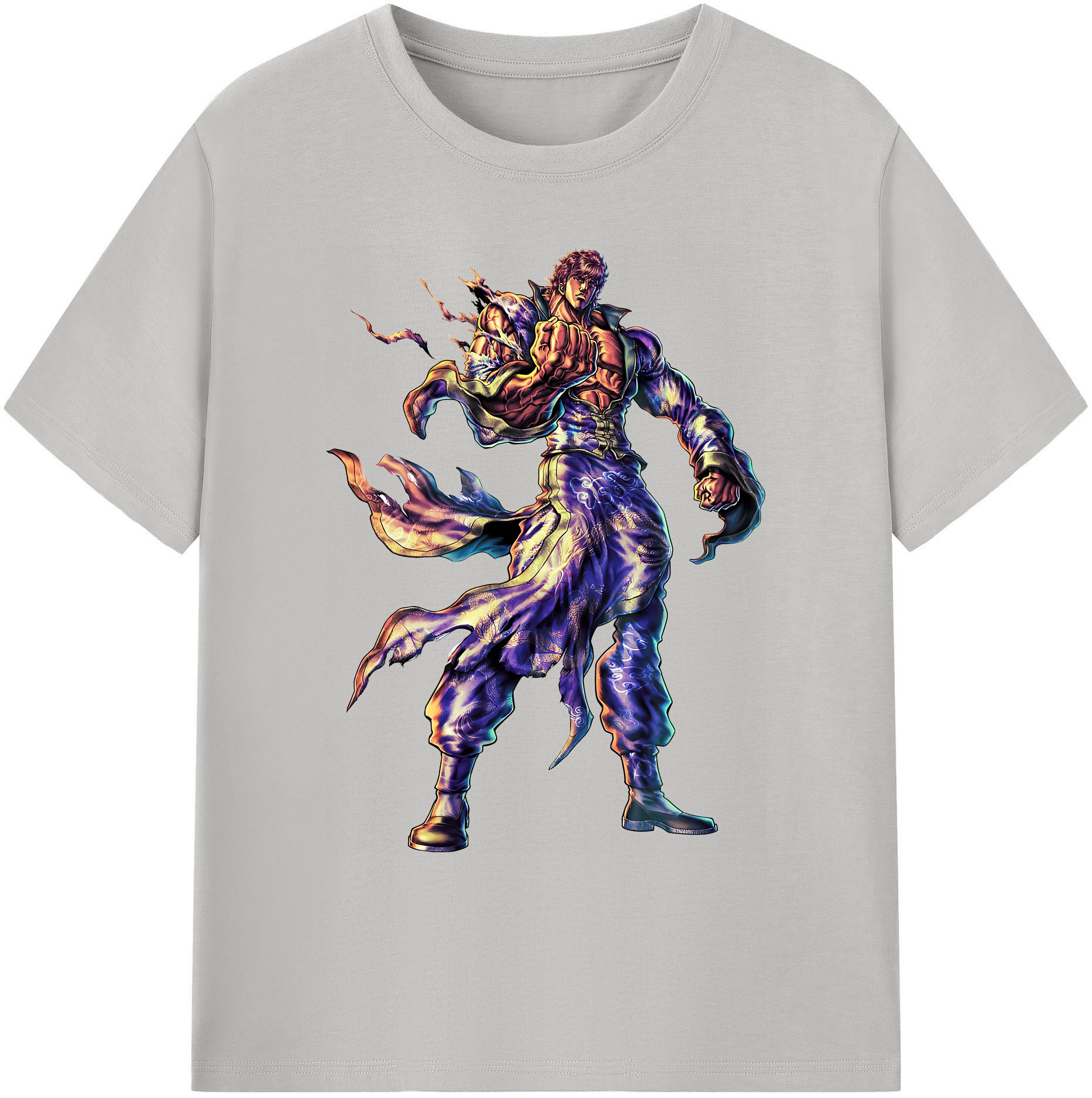 （画像用） 北斗の拳 Fist of the North Star 綿100％ メンズ半袖Tシャツ｜肌触りやわらか＆通気性