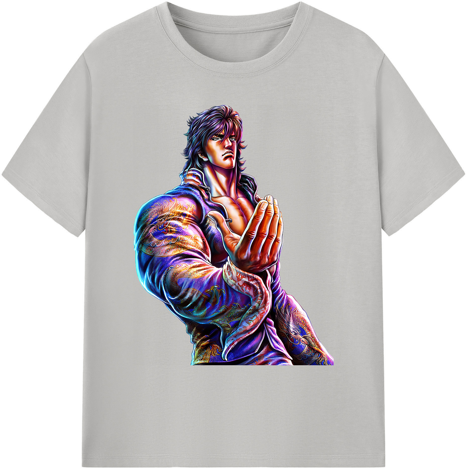 （画像用） 北斗の拳 Fist of the North Star 綿100％ メンズ半袖Tシャツ｜肌触りやわらか＆通気性