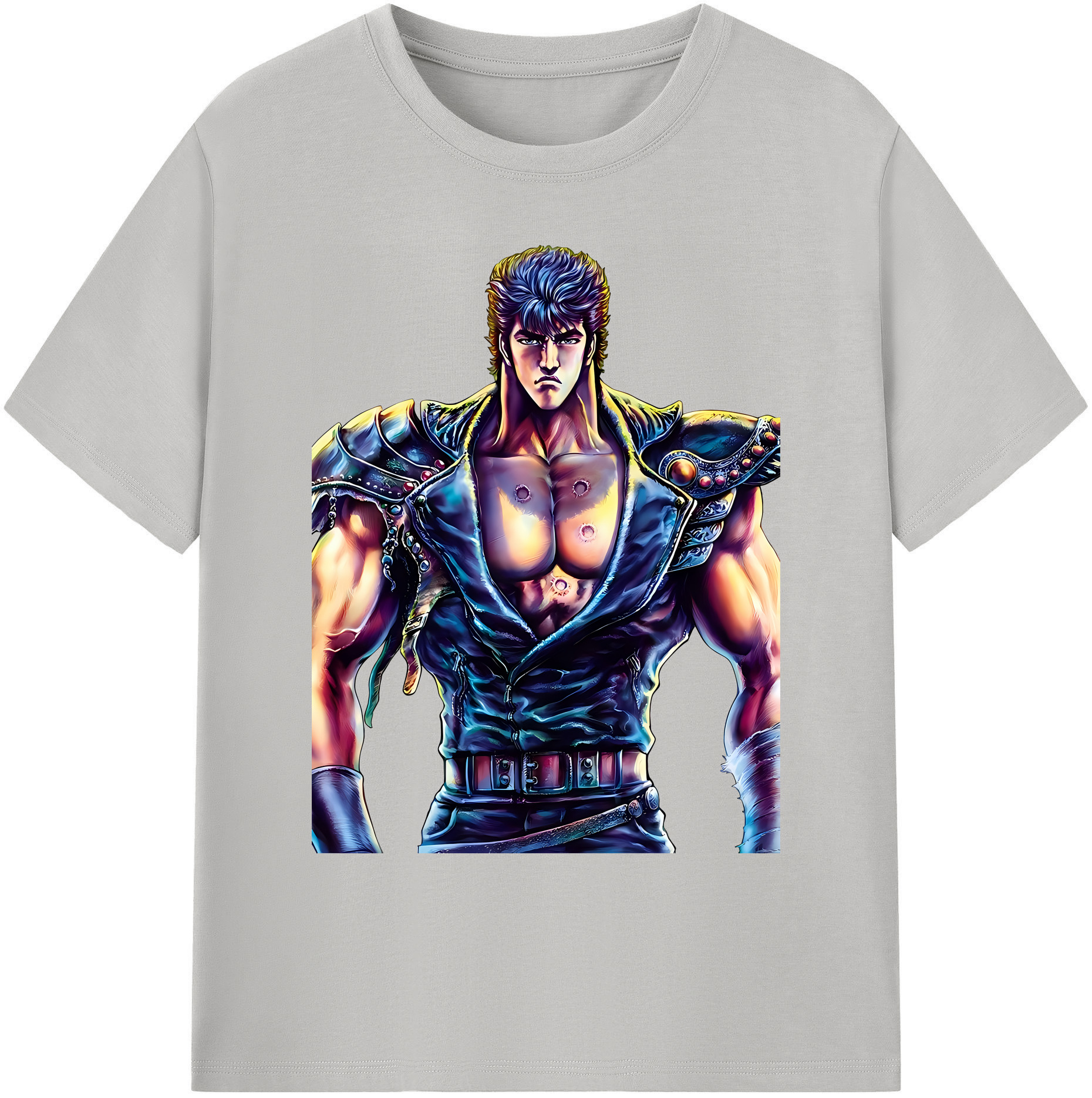 （画像用） 北斗の拳 Fist of the North Star 綿100％ メンズ半袖Tシャツ｜肌触りやわらか＆通気性