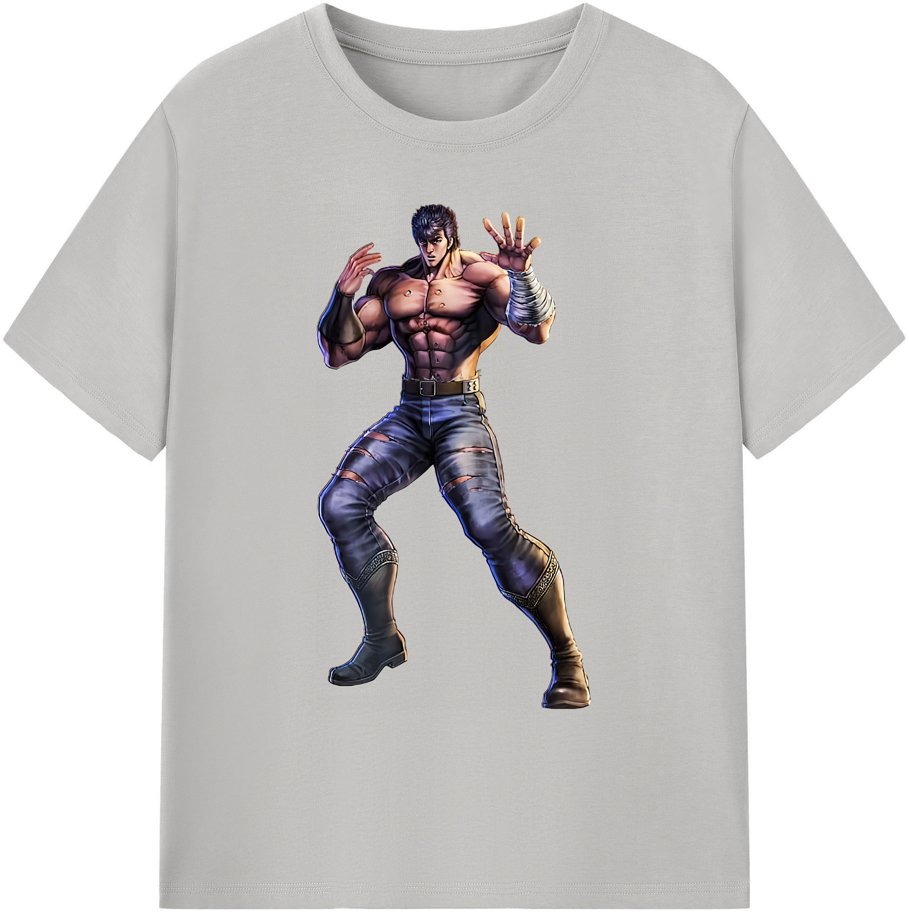 （画像用） 北斗の拳 Fist of the North Star 綿100％ メンズ半袖Tシャツ｜肌触りやわらか＆通気性