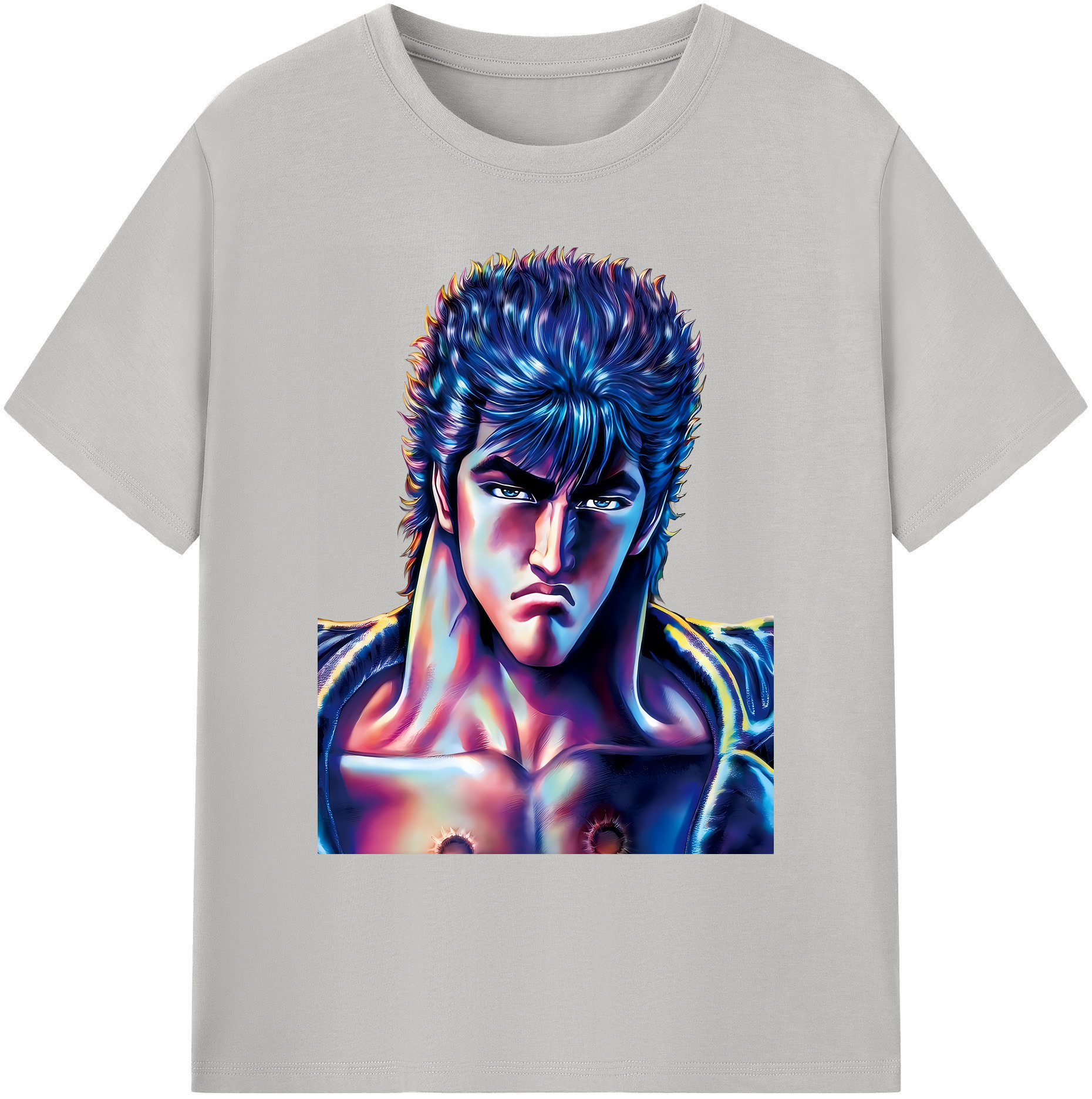 （画像用） 北斗の拳 Fist of the North Star 綿100％ メンズ半袖Tシャツ｜肌触りやわらか＆通気性