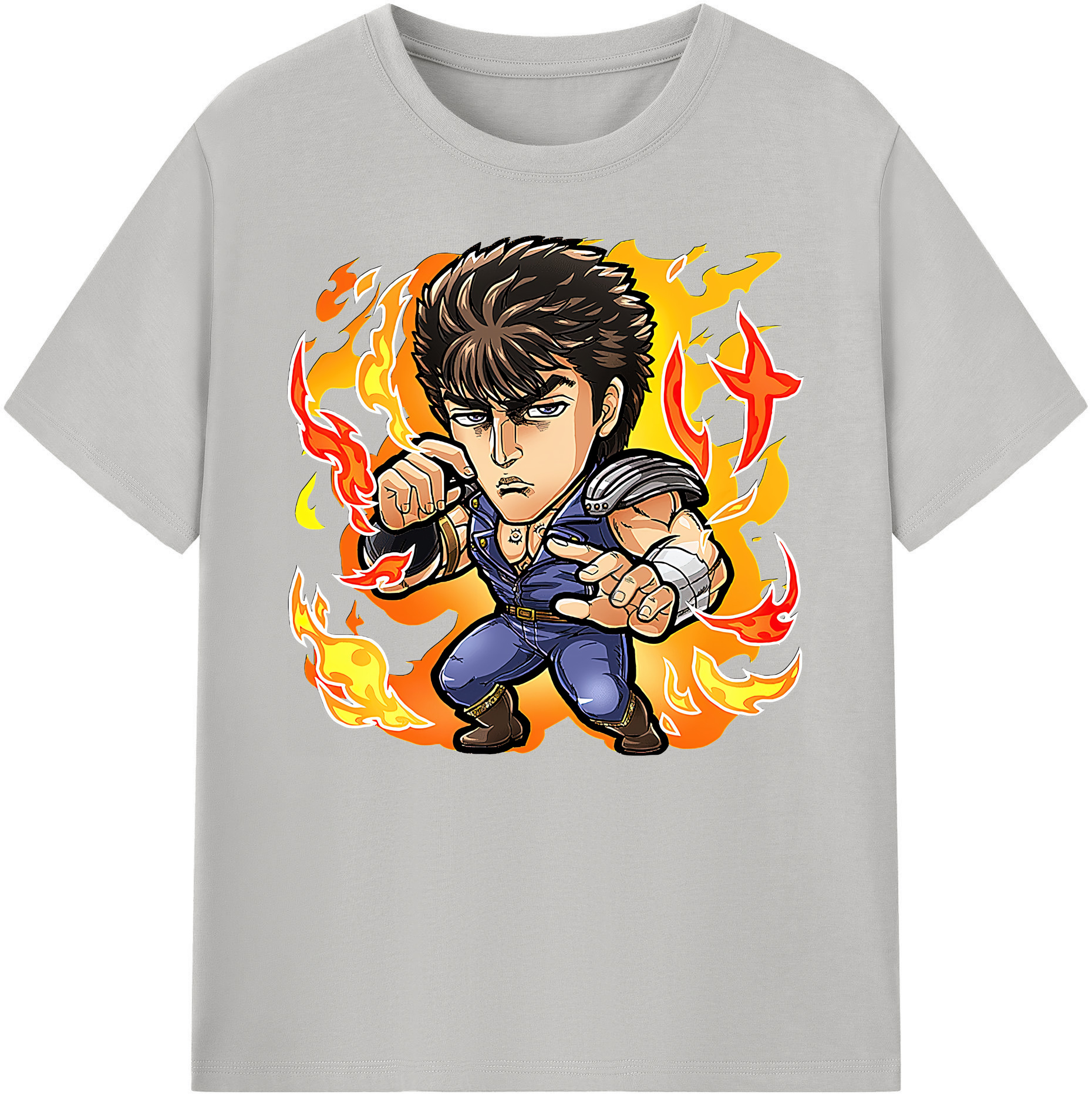 （画像用） 北斗の拳 Fist of the North Star 綿100％ メンズ半袖Tシャツ｜肌触りやわらか＆通気性