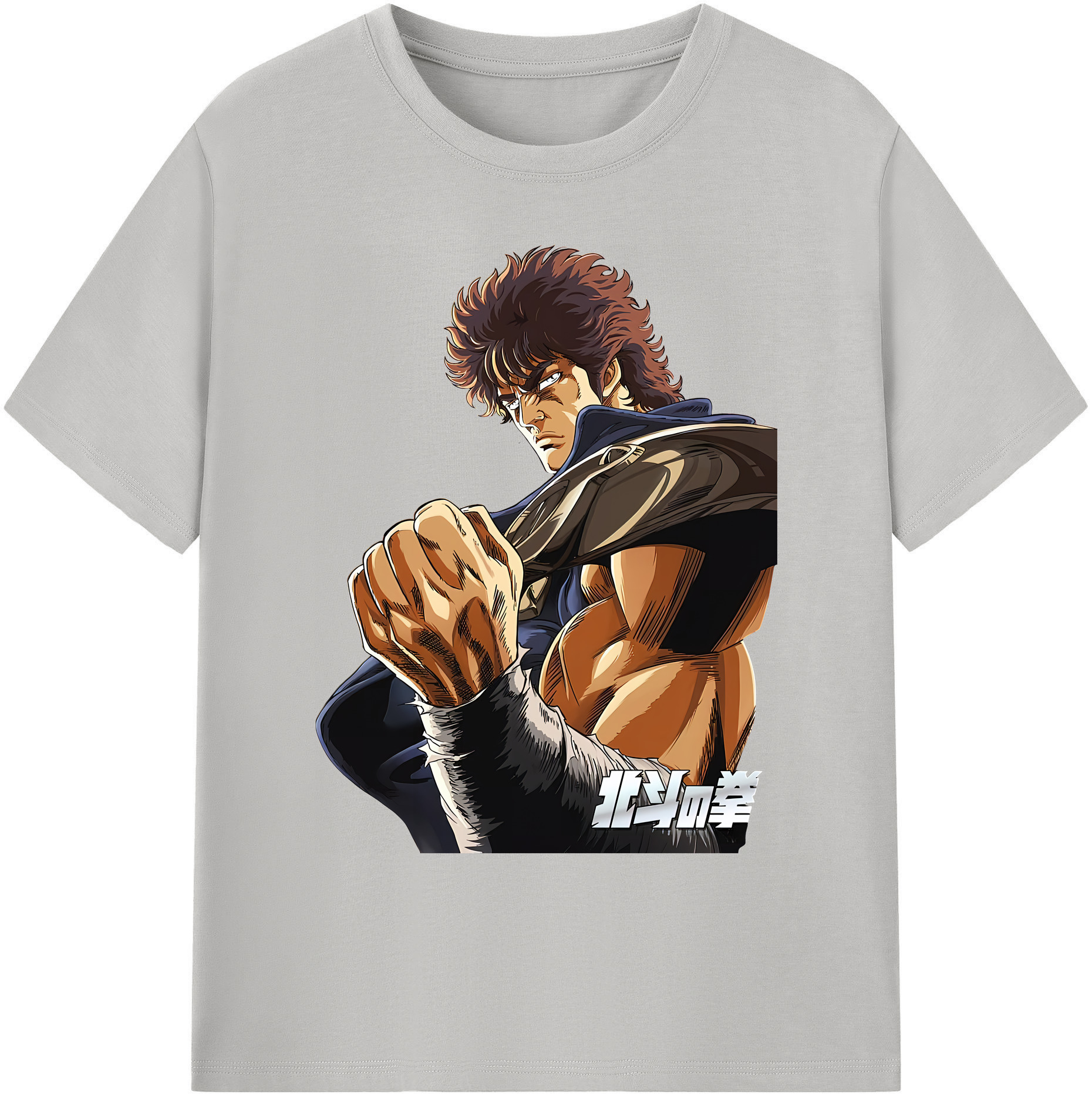 （画像用） 北斗の拳 Fist of the North Star 綿100％ メンズ半袖Tシャツ｜肌触りやわらか＆通気性