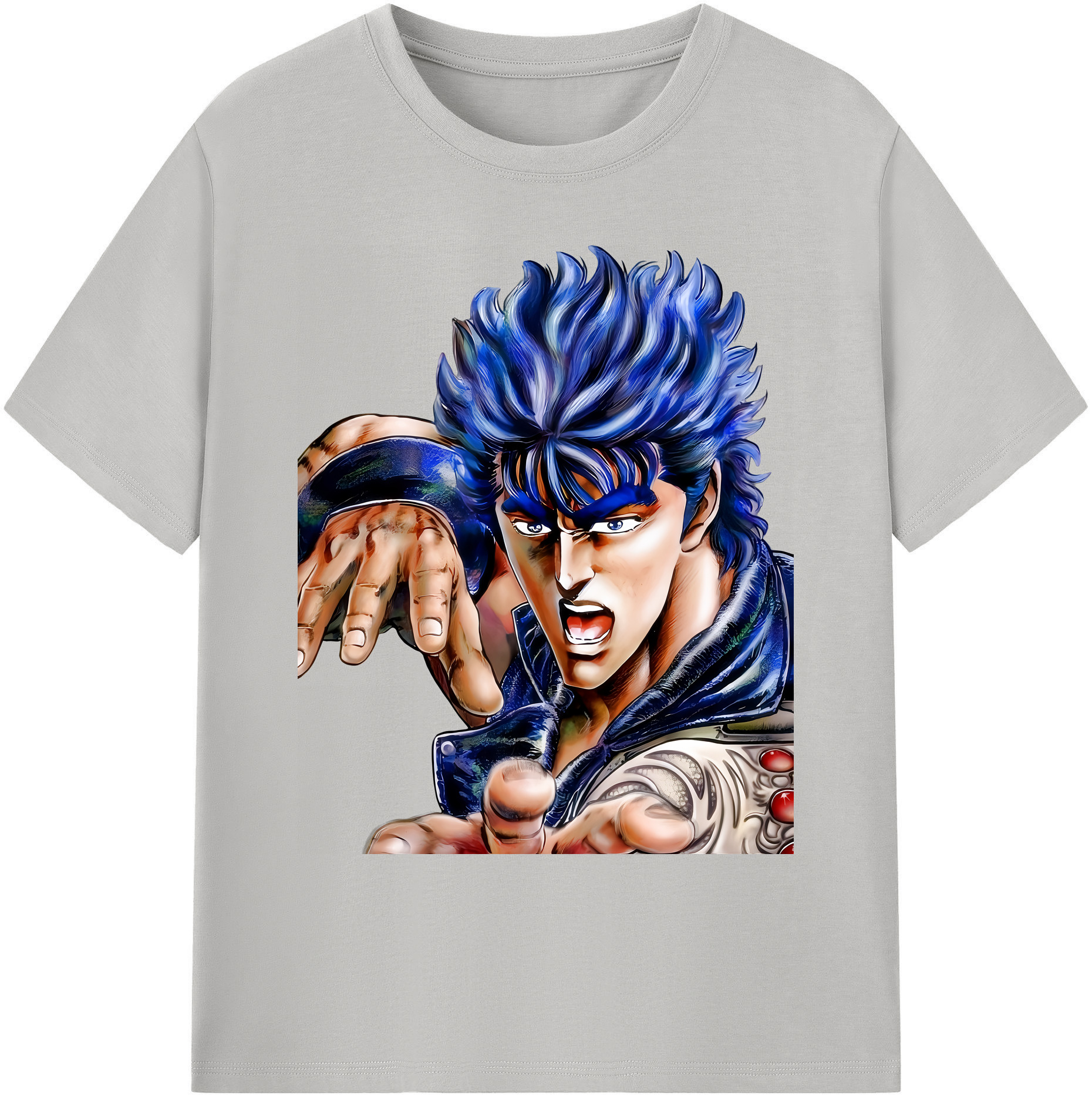 （画像用） 北斗の拳 Fist of the North Star 綿100％ メンズ半袖Tシャツ｜肌触りやわらか＆通気性