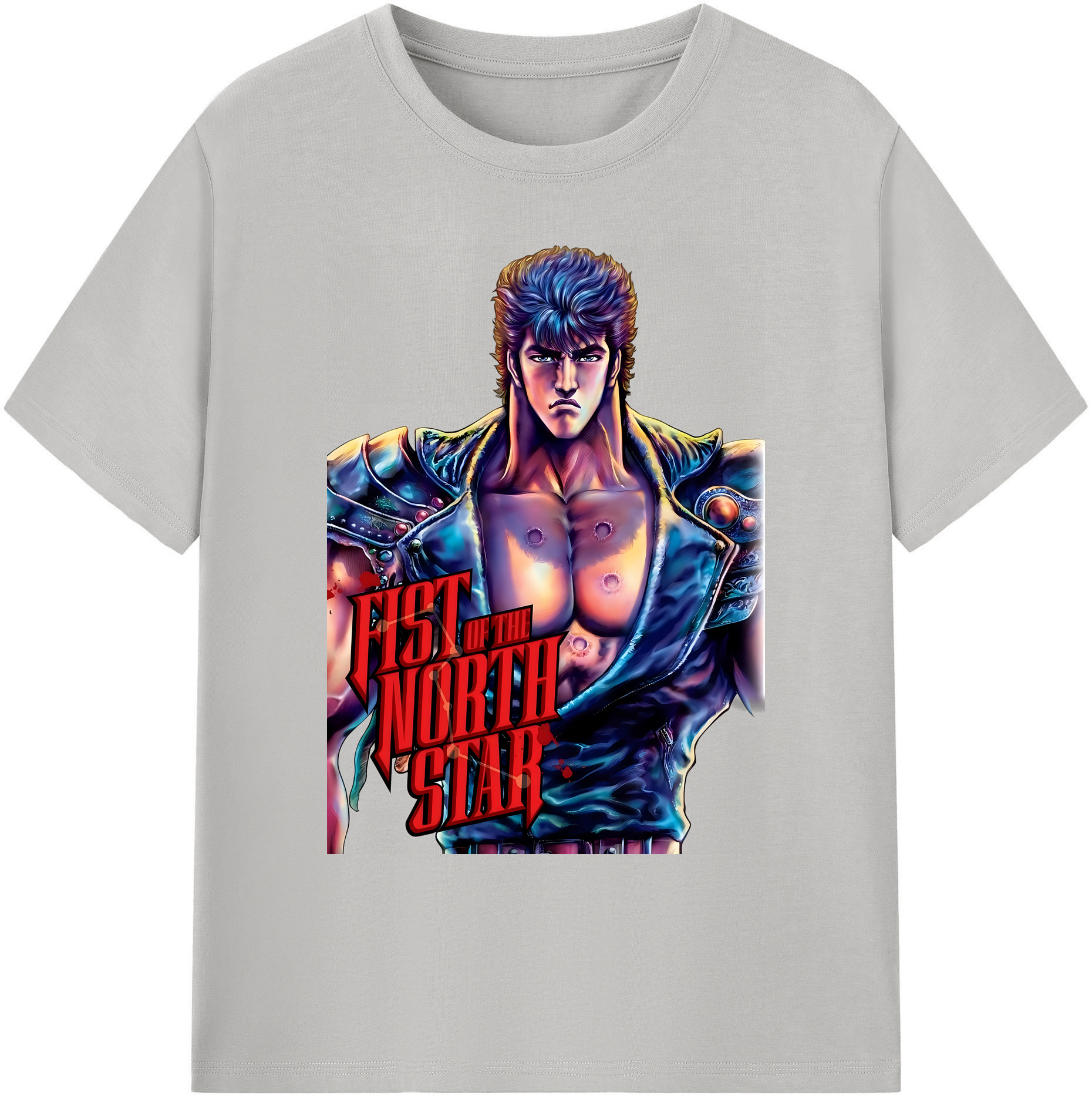 （画像用） 北斗の拳 Fist of the North Star 綿100％ メンズ半袖Tシャツ｜肌触りやわらか＆通気性