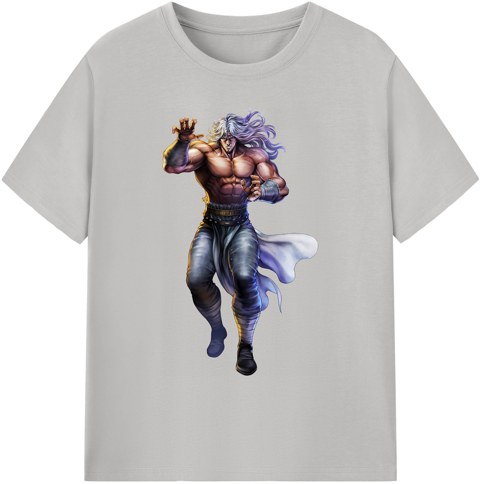 （画像用） 北斗の拳 Fist of the North Star 綿100％ メンズ半袖Tシャツ｜肌触りやわらか＆通気性