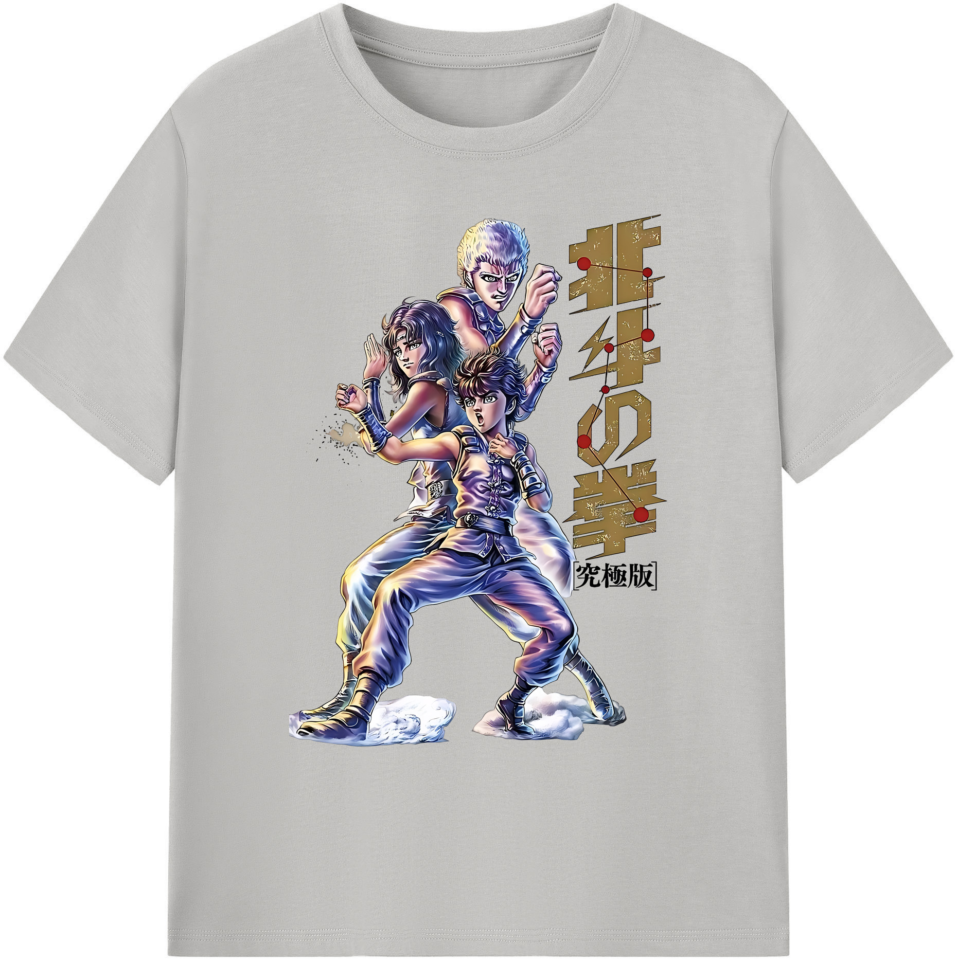 （画像用） 北斗の拳 Fist of the North Star 綿100％ メンズ半袖Tシャツ｜肌触りやわらか＆通気性