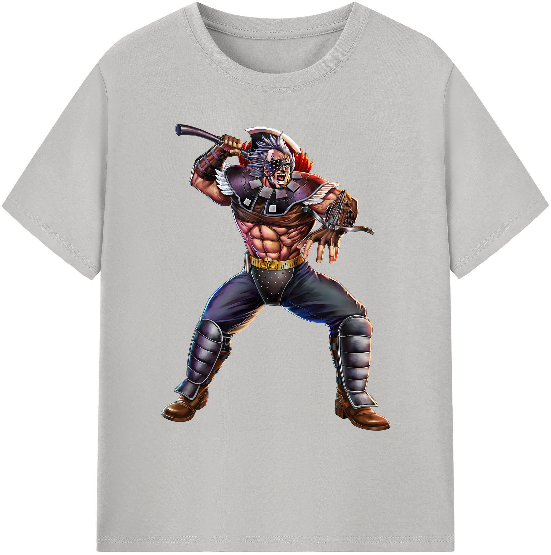 （画像用） 北斗の拳 Fist of the North Star 綿100％ メンズ半袖Tシャツ｜肌触りやわらか＆通気性