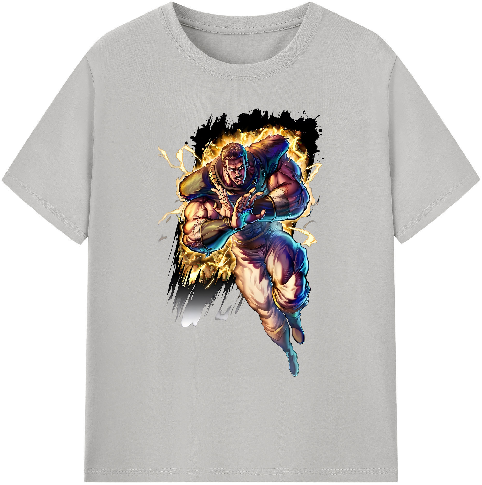 （画像用） 北斗の拳 Fist of the North Star 綿100％ メンズ半袖Tシャツ｜肌触りやわらか＆通気性
