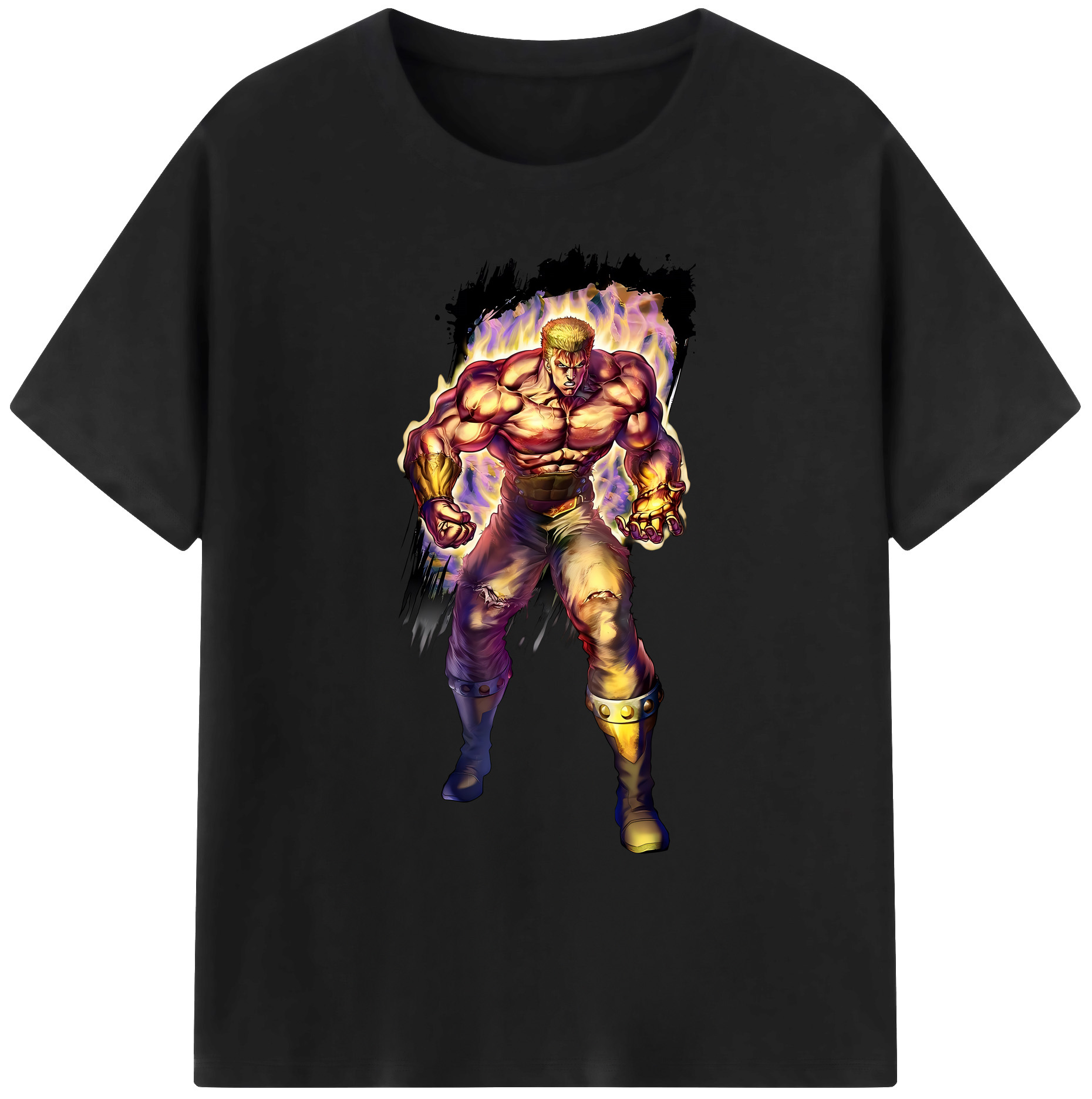 （画像用） 北斗の拳 Fist of the North Star 綿100％ メンズ半袖Tシャツ｜肌触りやわらか＆通気性