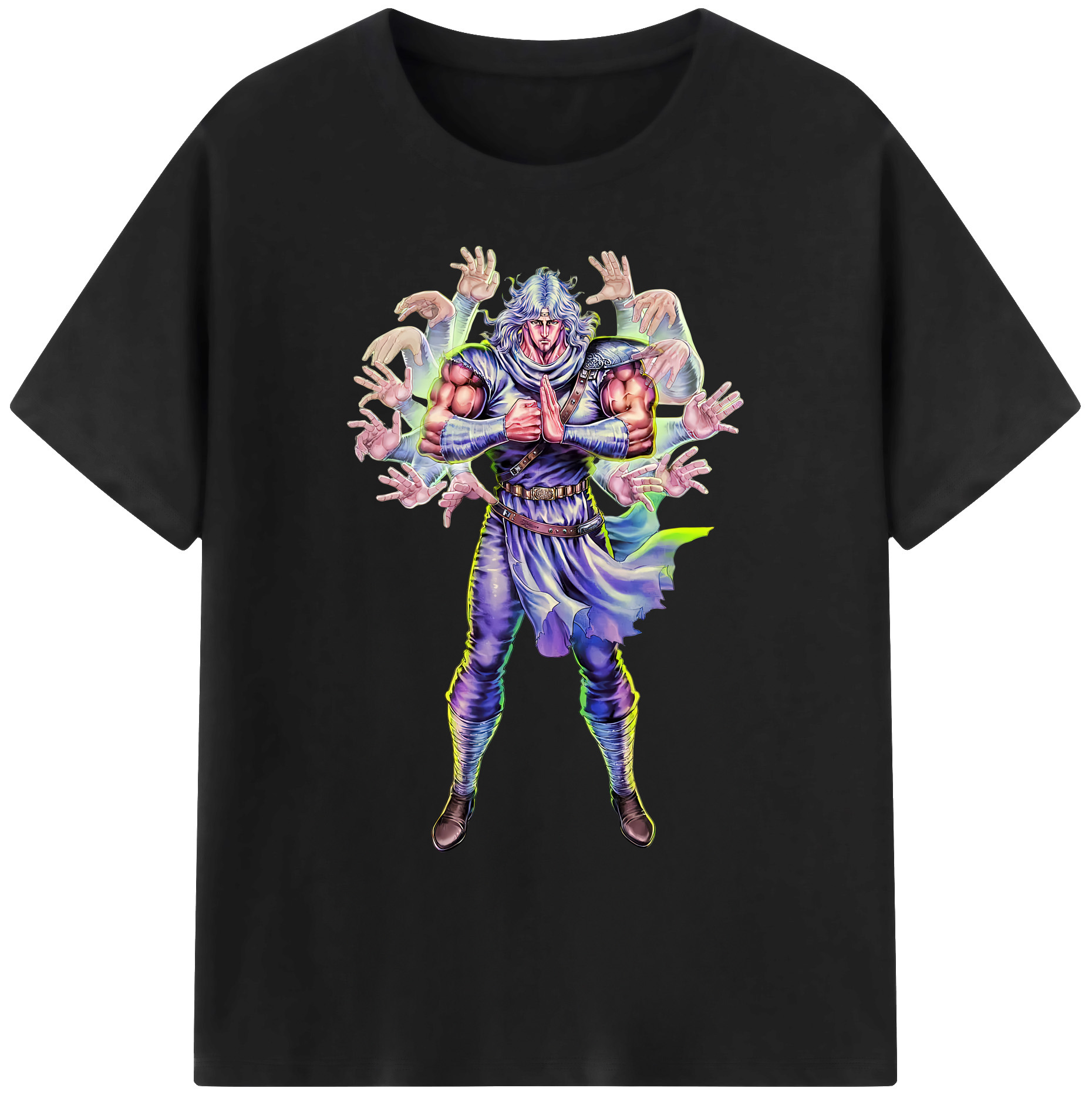 （画像用） 北斗の拳 Fist of the North Star 綿100％ メンズ半袖Tシャツ｜肌触りやわらか＆通気性