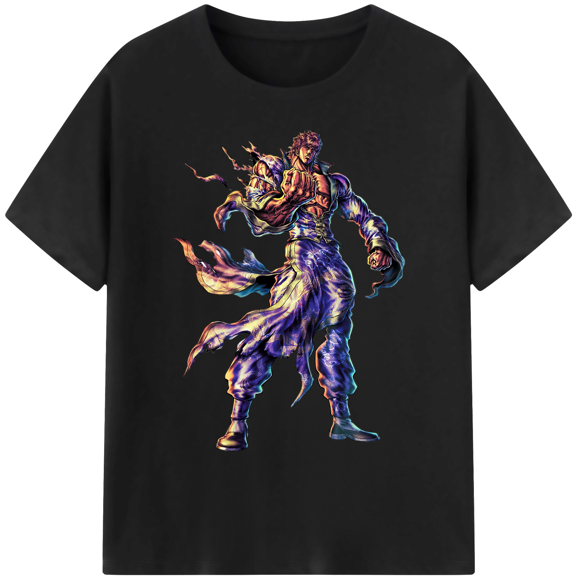 （画像用） 北斗の拳 Fist of the North Star 綿100％ メンズ半袖Tシャツ｜肌触りやわらか＆通気性