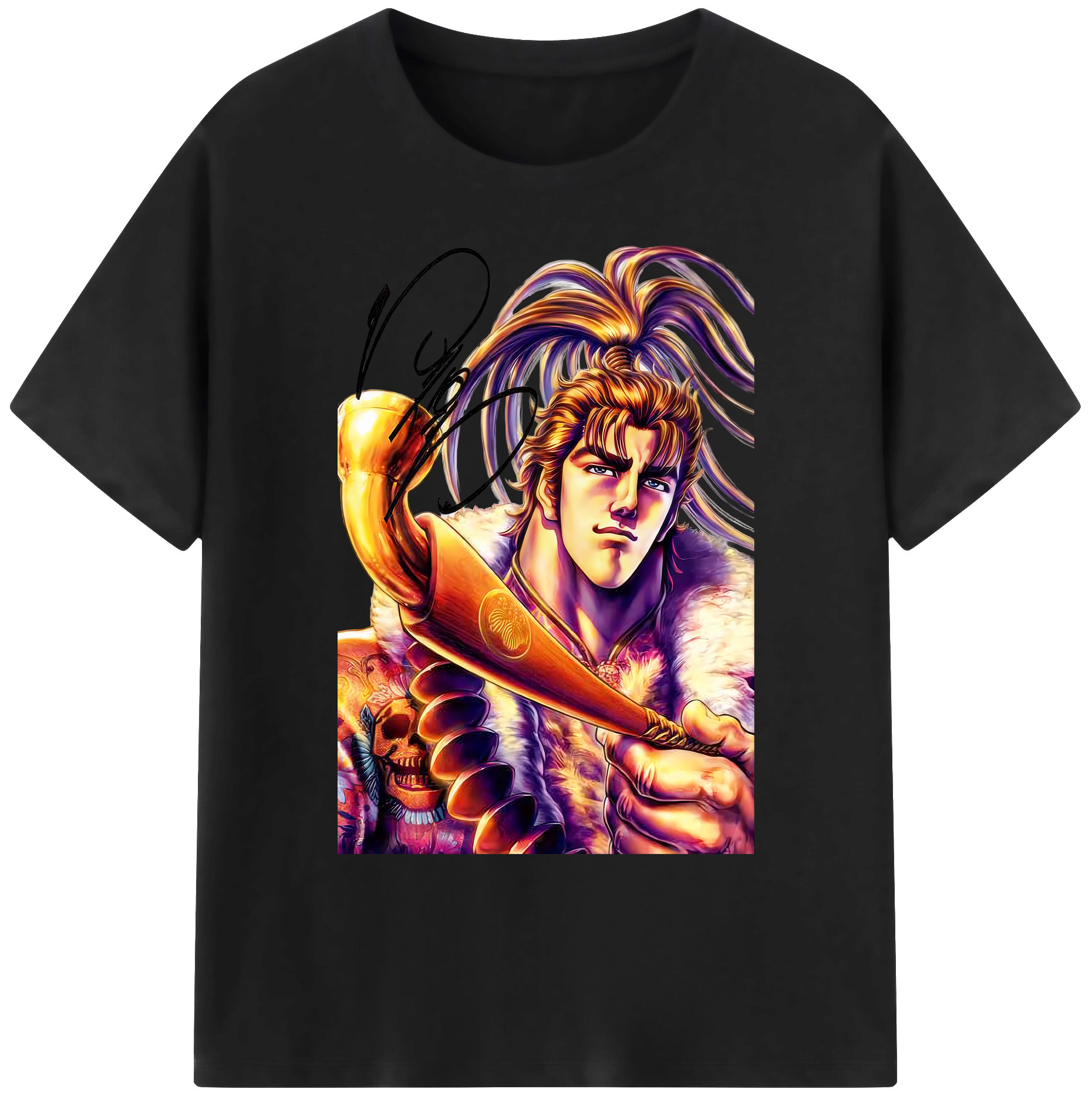 （画像用） 北斗の拳 Fist of the North Star 綿100％ メンズ半袖Tシャツ｜肌触りやわらか＆通気性