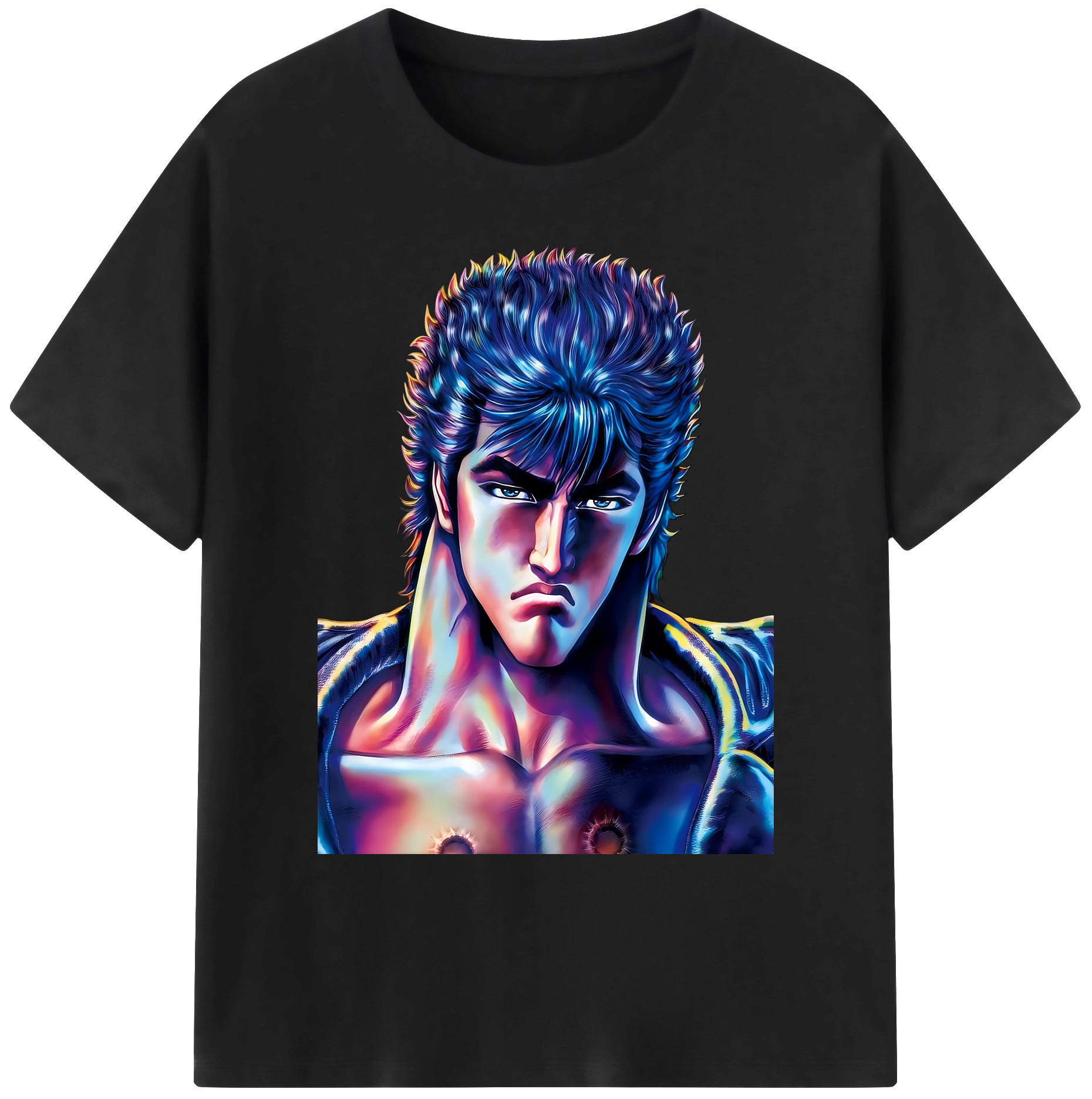 （画像用） 北斗の拳 Fist of the North Star 綿100％ メンズ半袖Tシャツ｜肌触りやわらか＆通気性