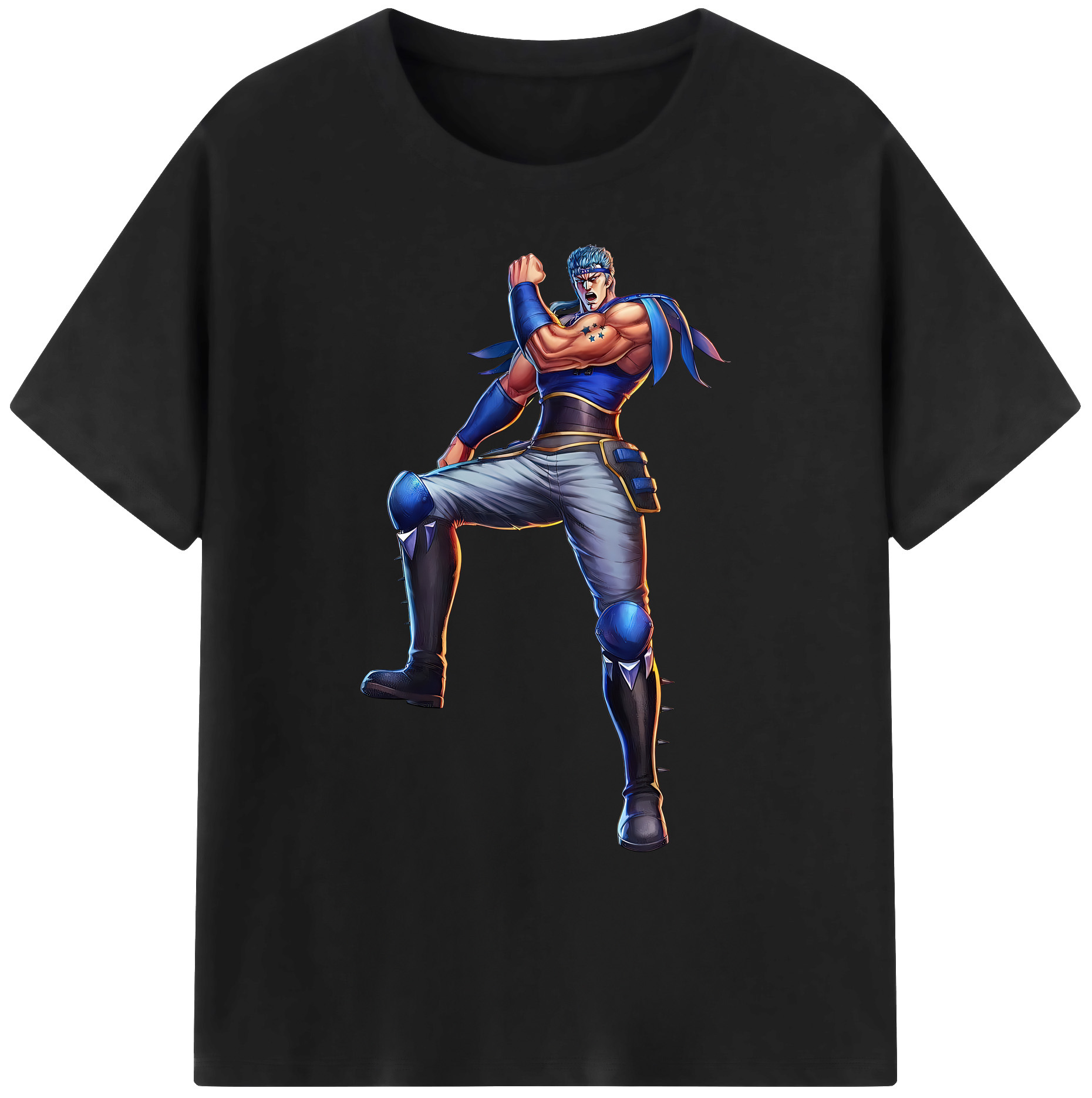 （画像用） 北斗の拳 Fist of the North Star 綿100％ メンズ半袖Tシャツ｜肌触りやわらか＆通気性