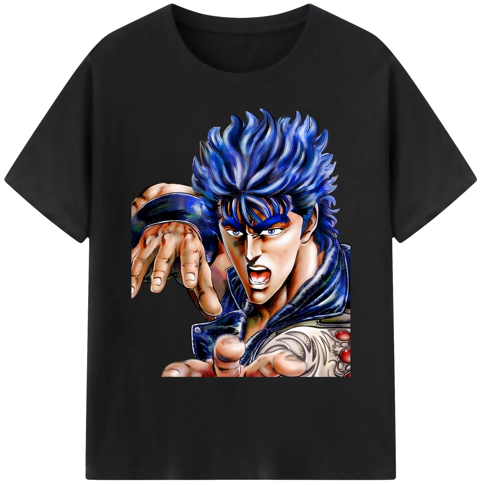 （画像用） 北斗の拳 Fist of the North Star 綿100％ メンズ半袖Tシャツ｜肌触りやわらか＆通気性