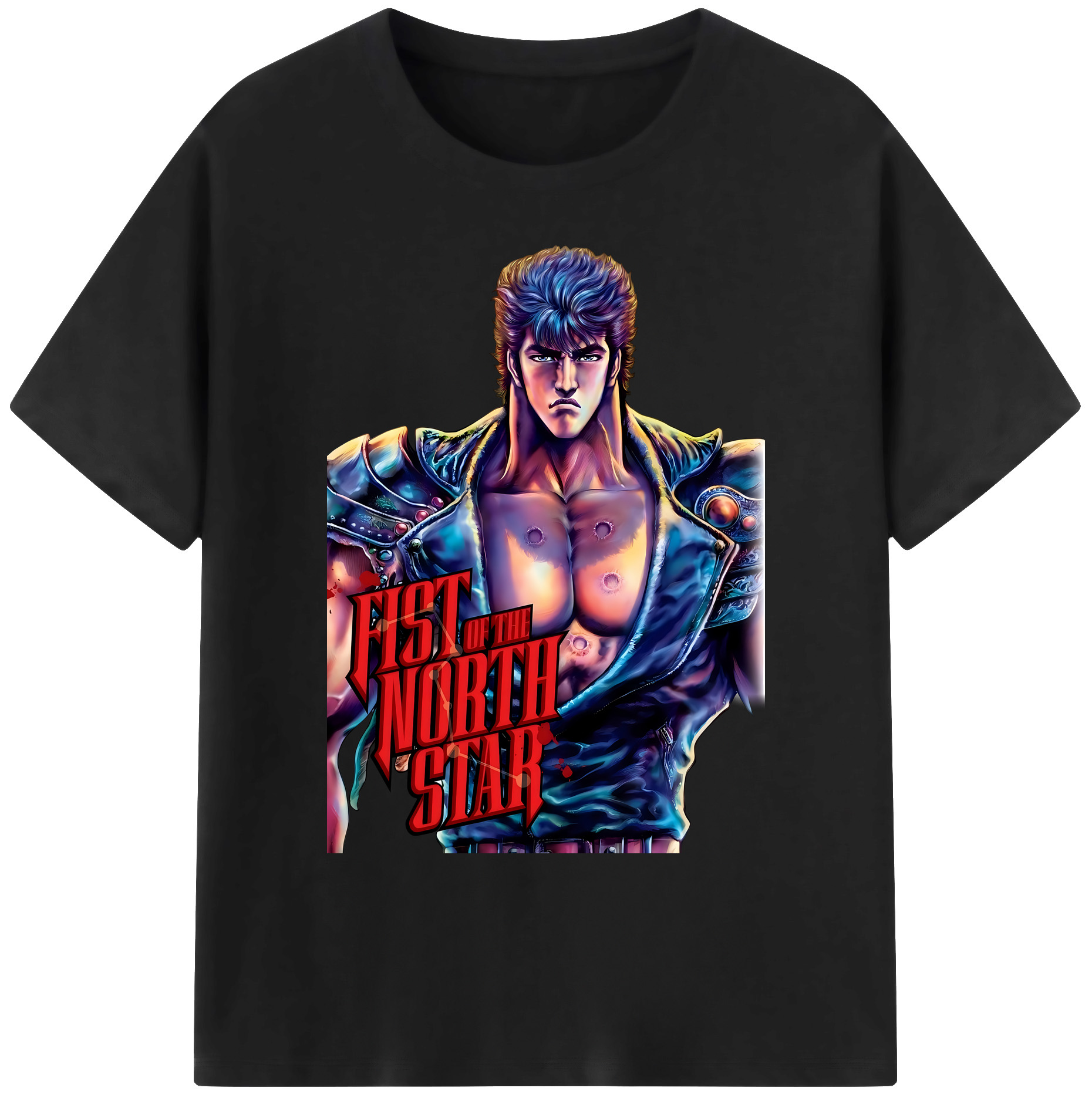 （画像用） 北斗の拳 Fist of the North Star 綿100％ メンズ半袖Tシャツ｜肌触りやわらか＆通気性