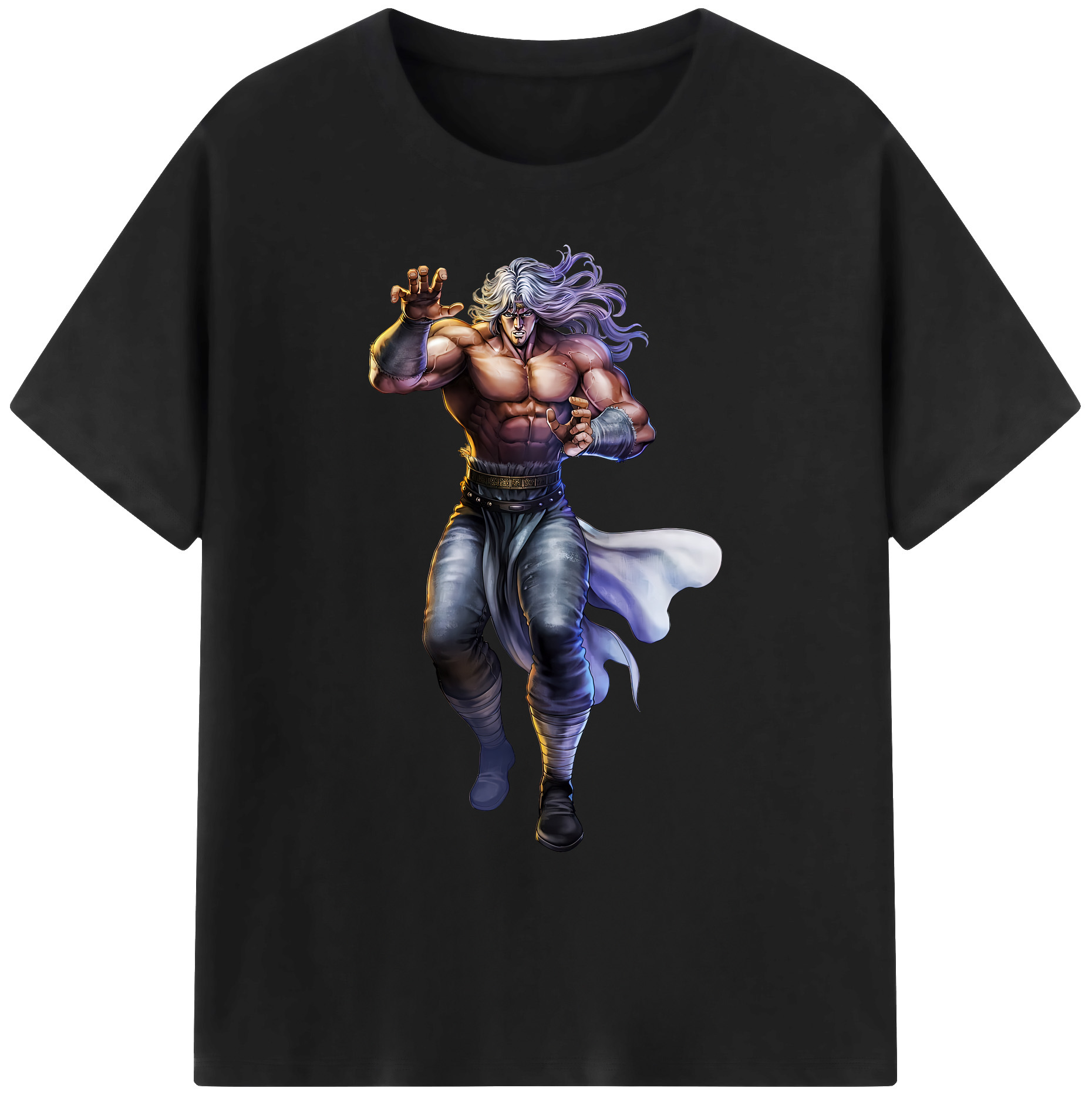 （画像用） 北斗の拳 Fist of the North Star 綿100％ メンズ半袖Tシャツ｜肌触りやわらか＆通気性