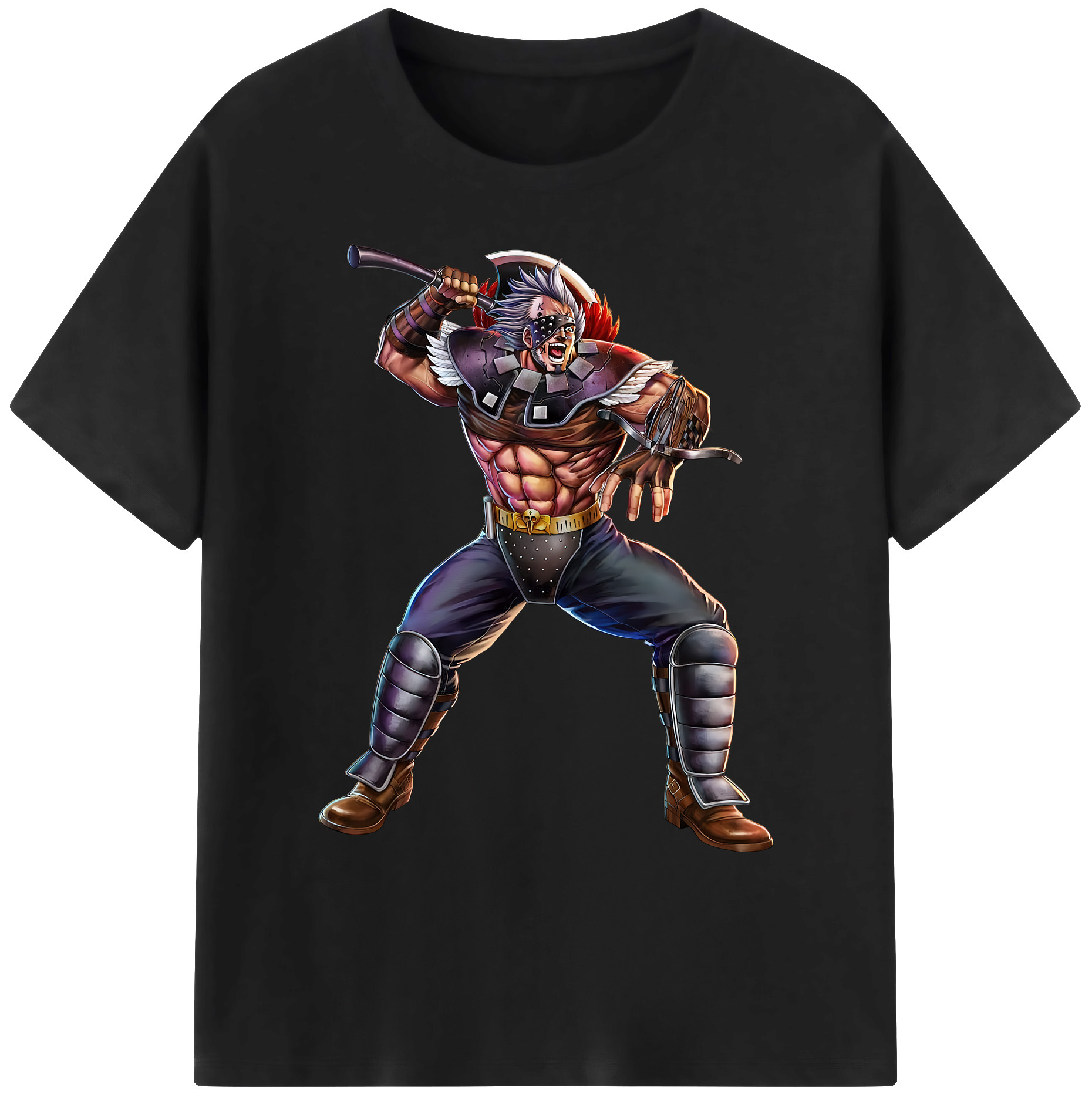 （画像用） 北斗の拳 Fist of the North Star 綿100％ メンズ半袖Tシャツ｜肌触りやわらか＆通気性