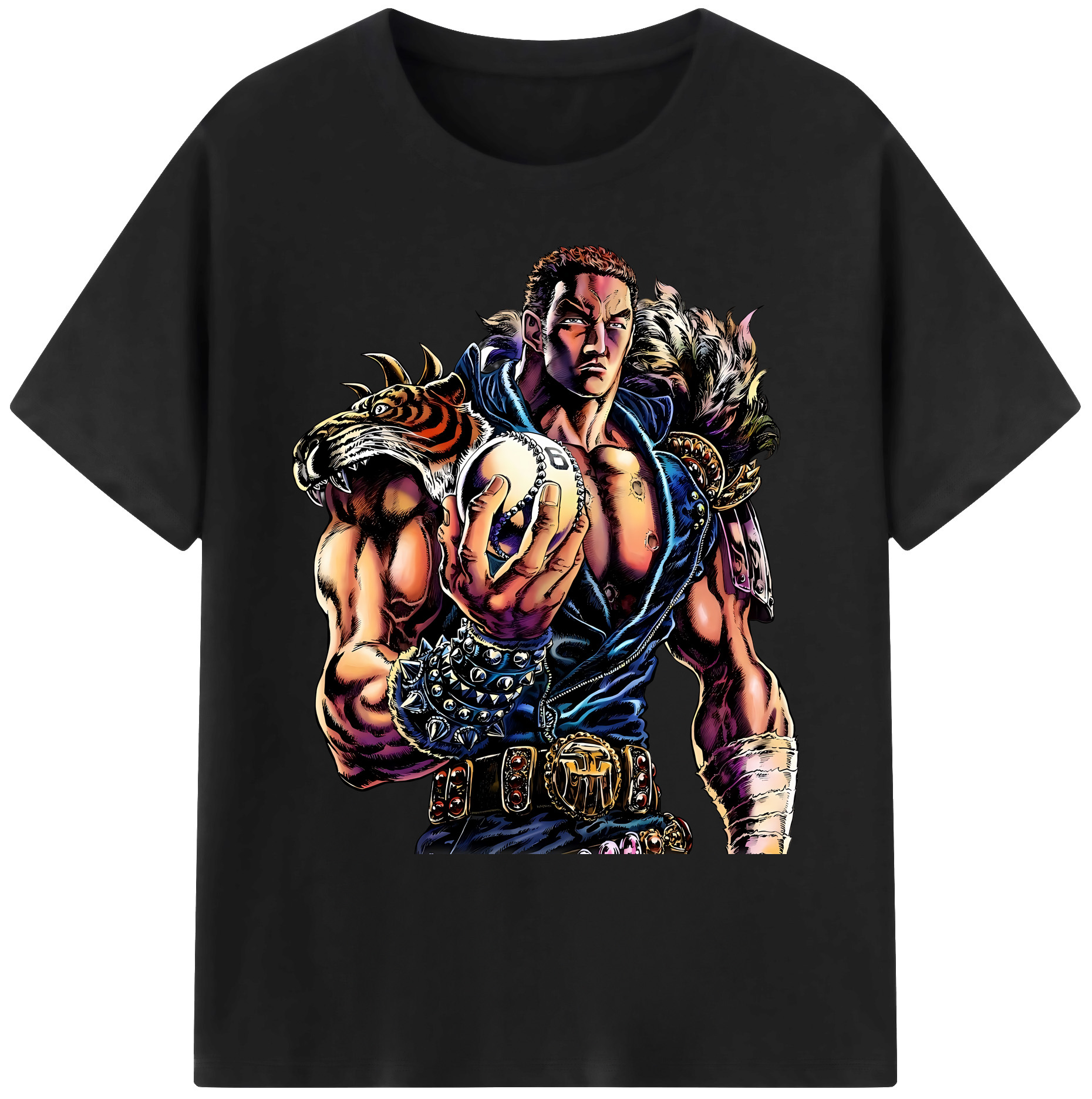 （画像用） 北斗の拳 Fist of the North Star 綿100％ メンズ半袖Tシャツ｜肌触りやわらか＆通気性