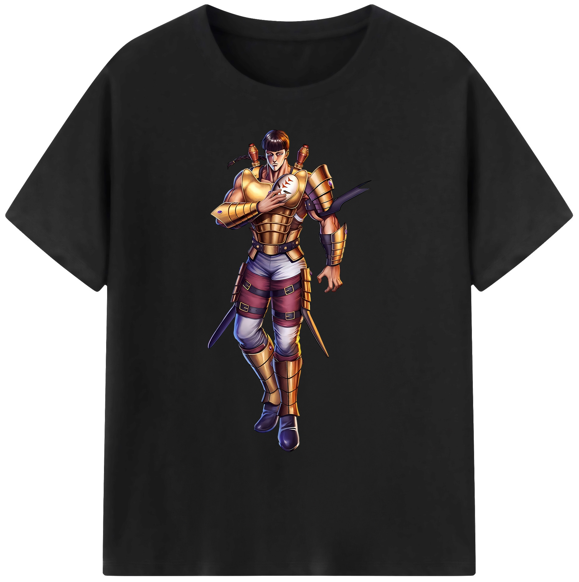（画像用） 北斗の拳 Fist of the North Star 綿100％ メンズ半袖Tシャツ｜肌触りやわらか＆通気性