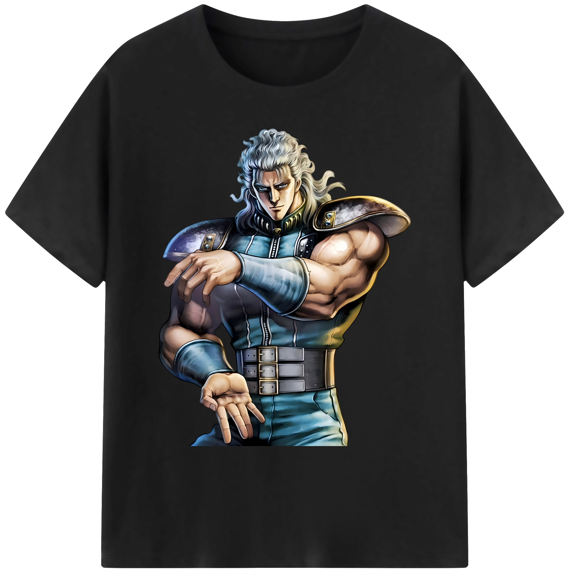 （画像用） 北斗の拳 Fist of the North Star 綿100％ メンズ半袖Tシャツ｜肌触りやわらか＆通気性